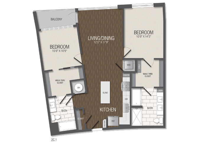 Floor Plan Image of Apartment Apt 1-113