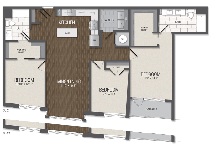 Floor Plan Image of Apartment Apt 1-553