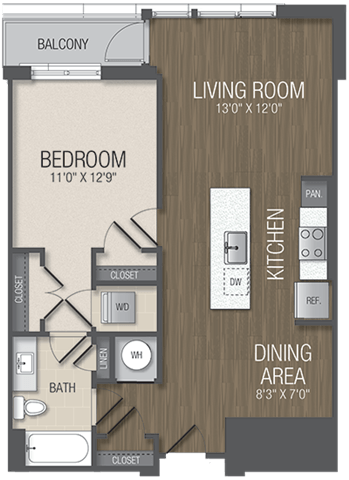Floor Plan Image of Apartment Apt 147