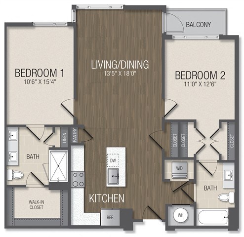 Floor Plan Image of Apartment Apt 214