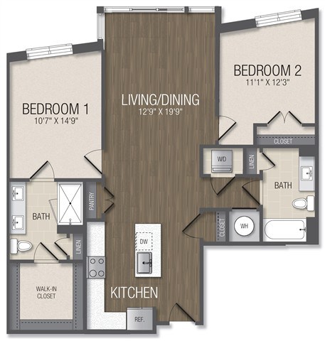 Floor Plan Image of Apartment Apt 561