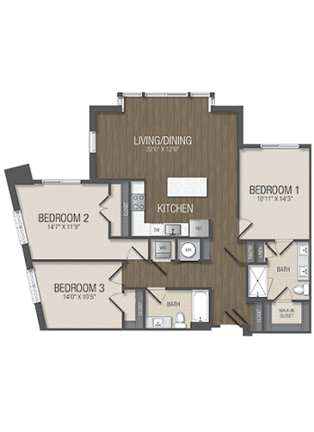 Floor Plan Image of Apartment Apt 257