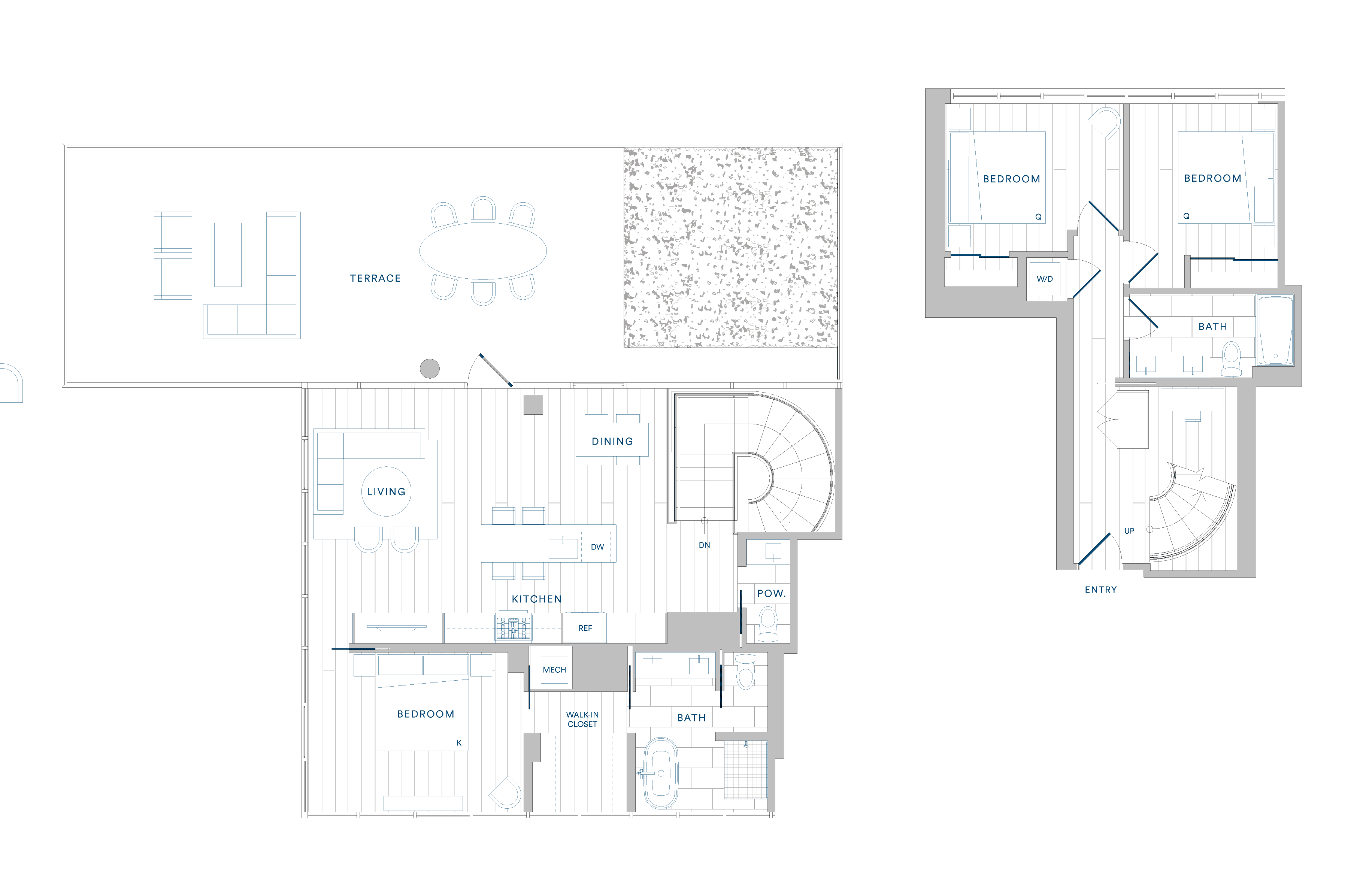 Floorplan for Apartment #1304, 3 bedroom unit at Margarite