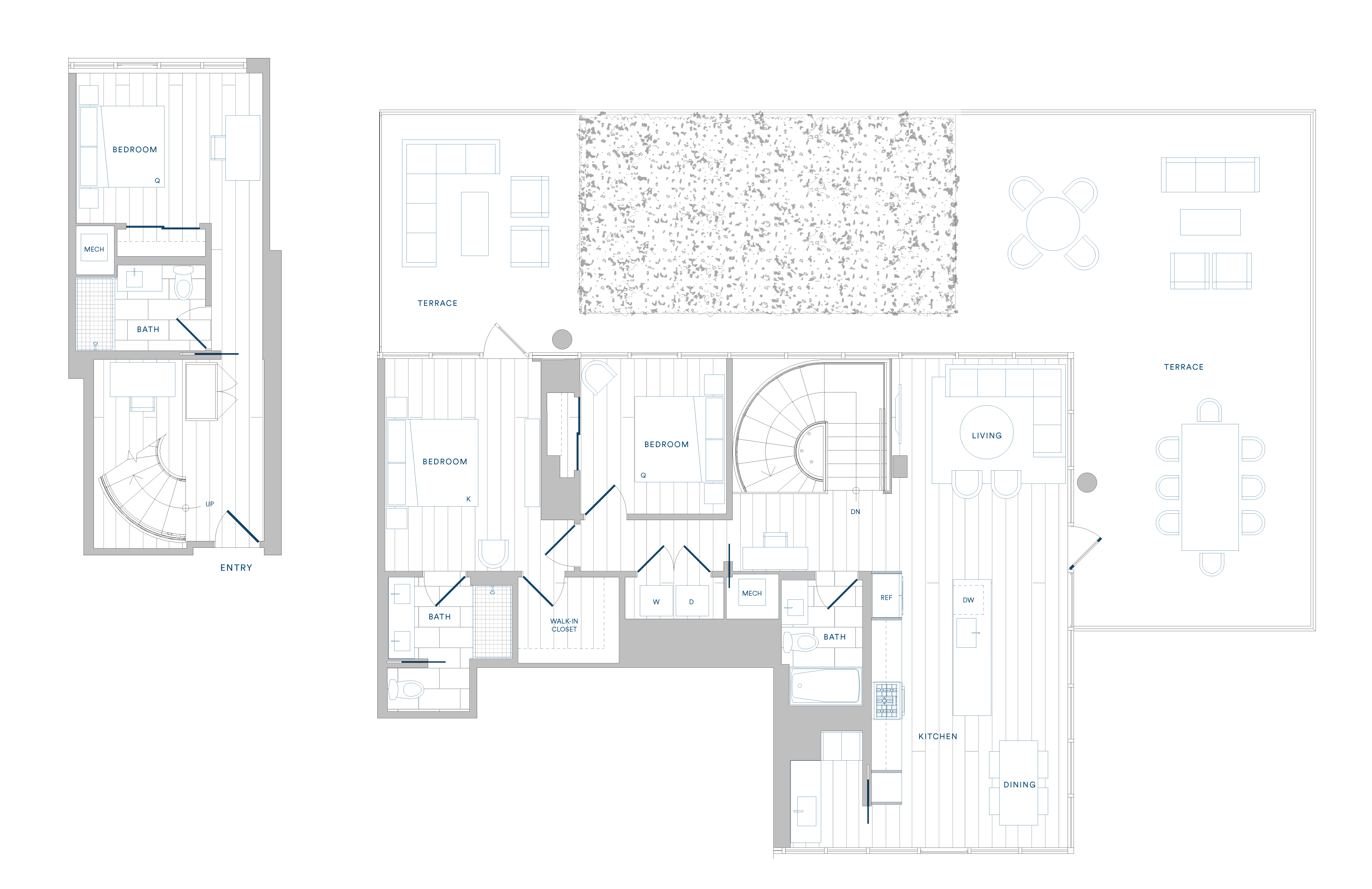Floorplan for Apartment #1311, 3 bedroom unit at Margarite