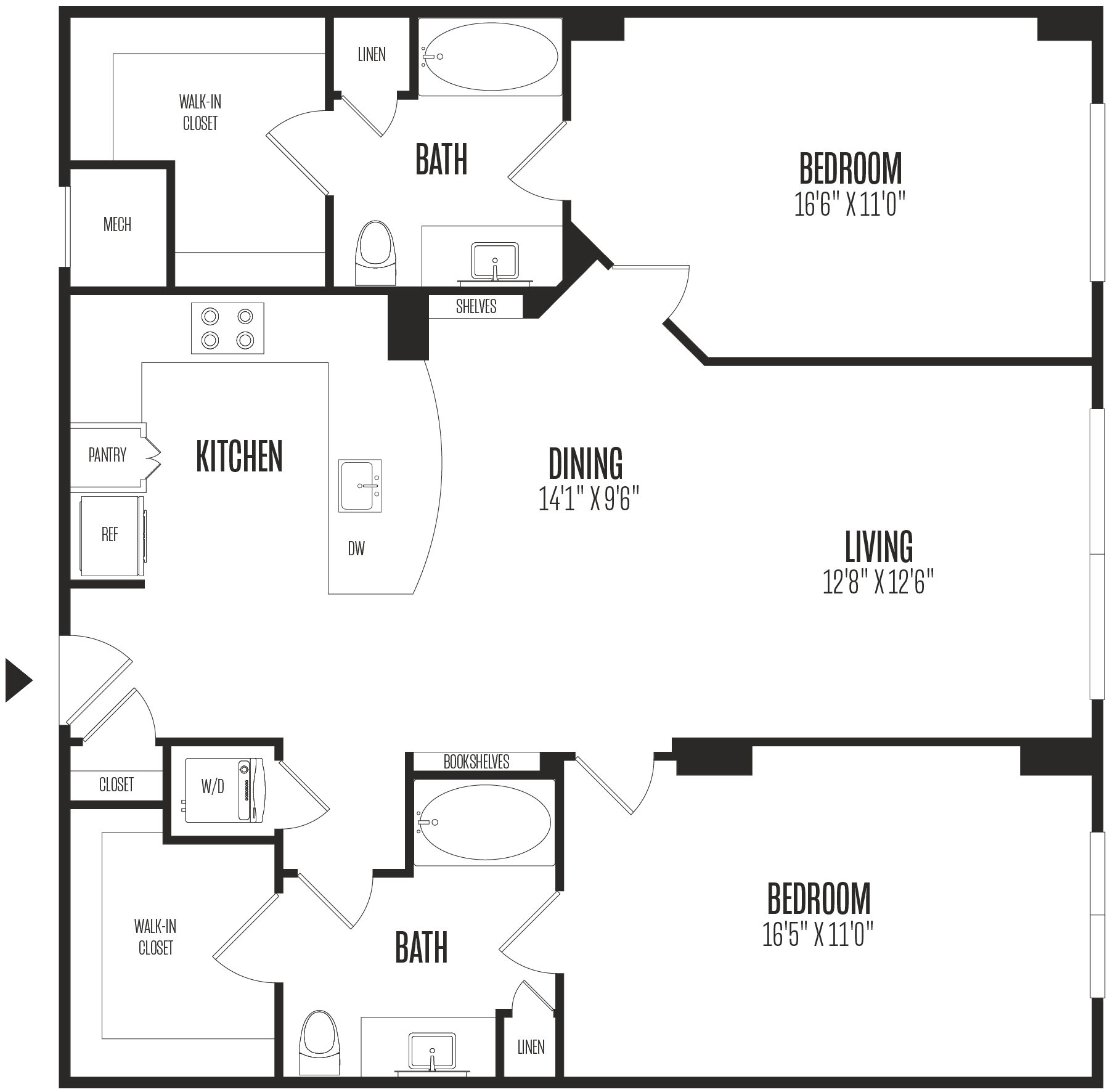 Floor Plan Image of Apartment Apt 1220