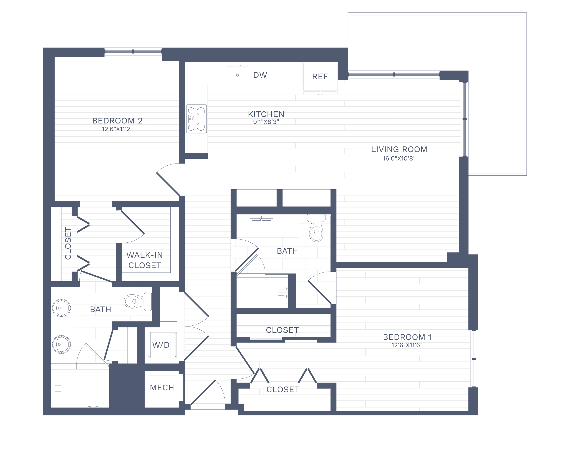 Apartment 0502 floorplan