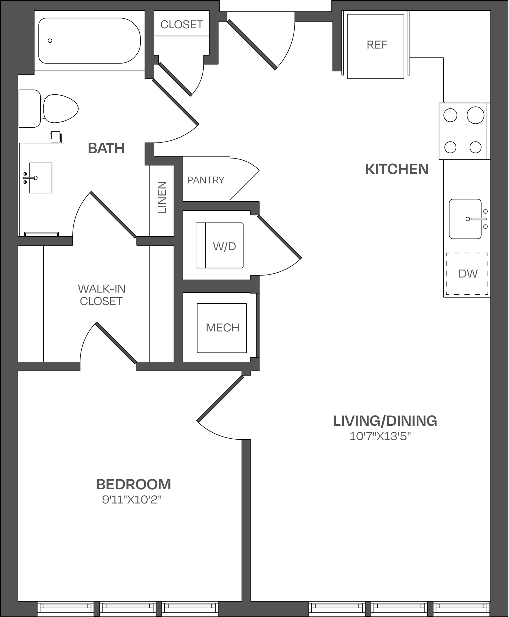 1 Bed/1 Bath-A02