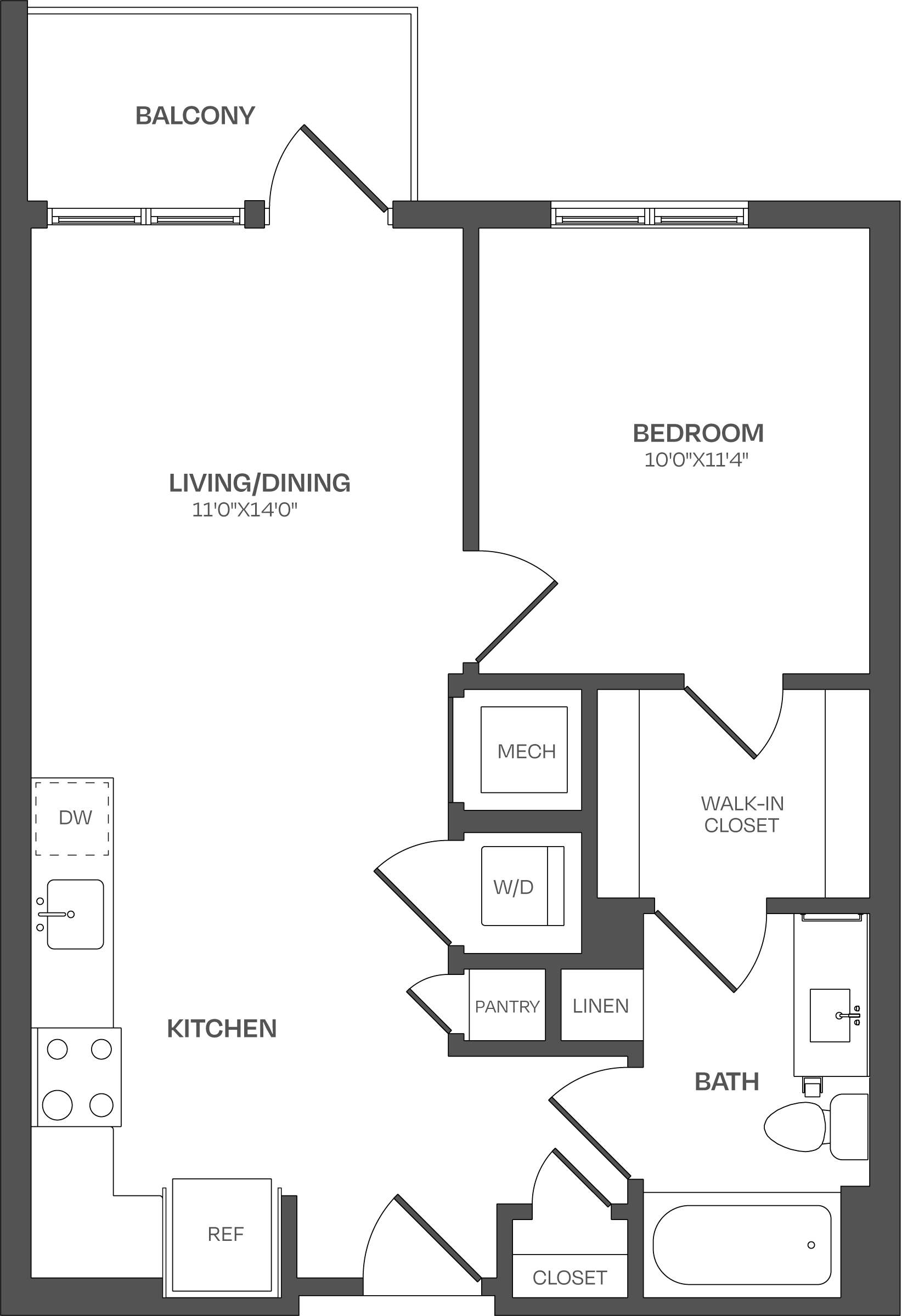 1 Bed/1 Bath-A04