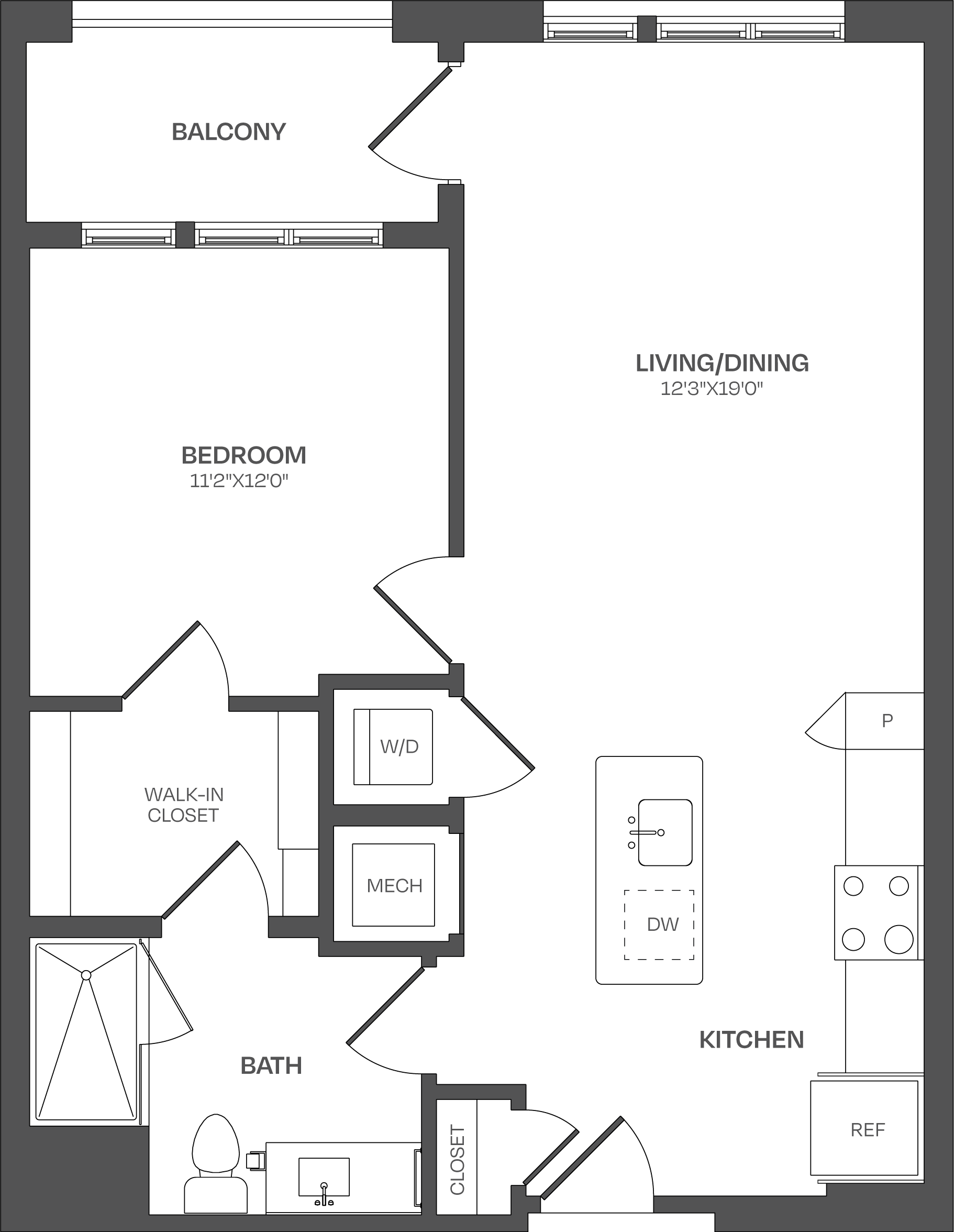 1 Bed/1 Bath-A19