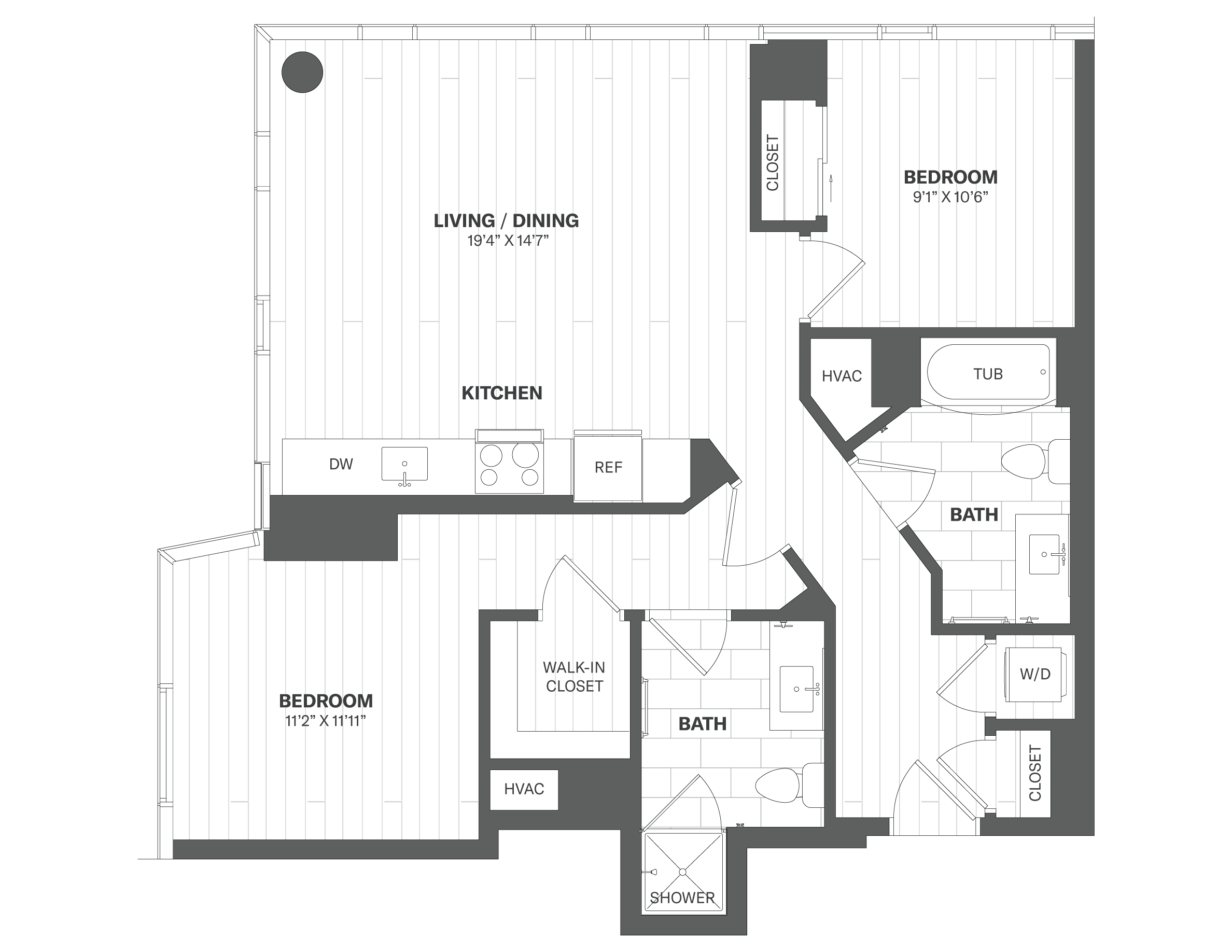 Apartment 1001 floorplan