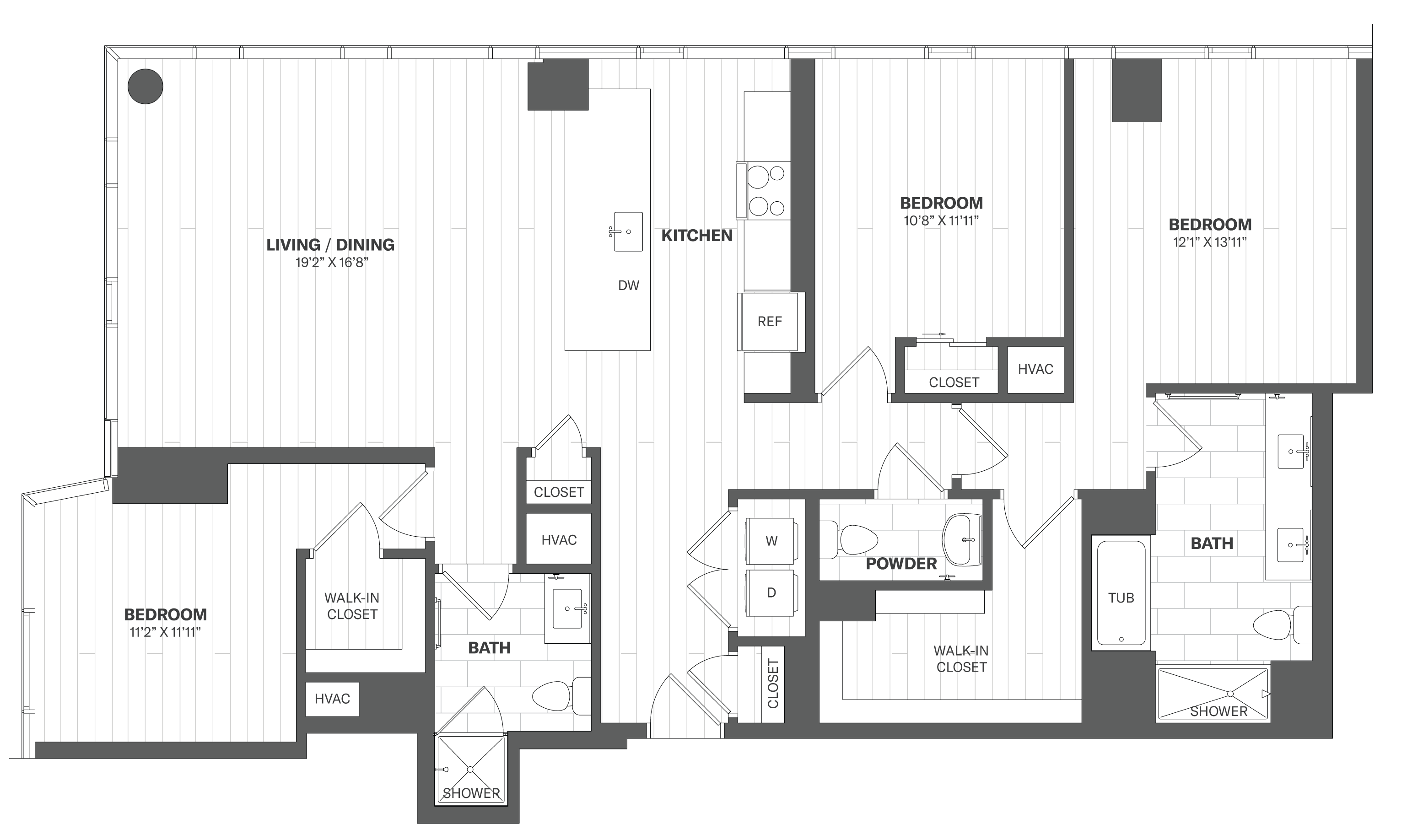 Apartment 2201 floorplan