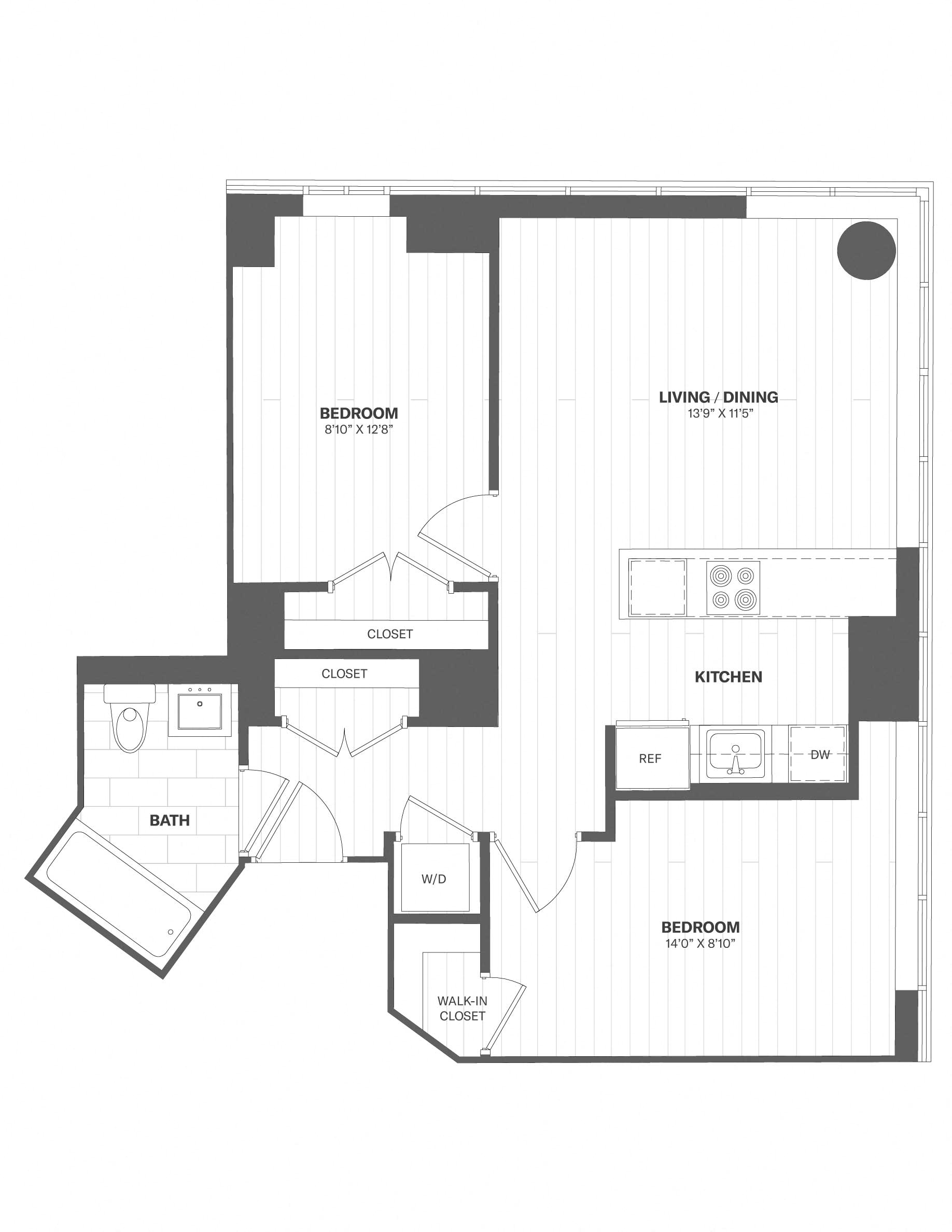 Apartment 0210 floorplan