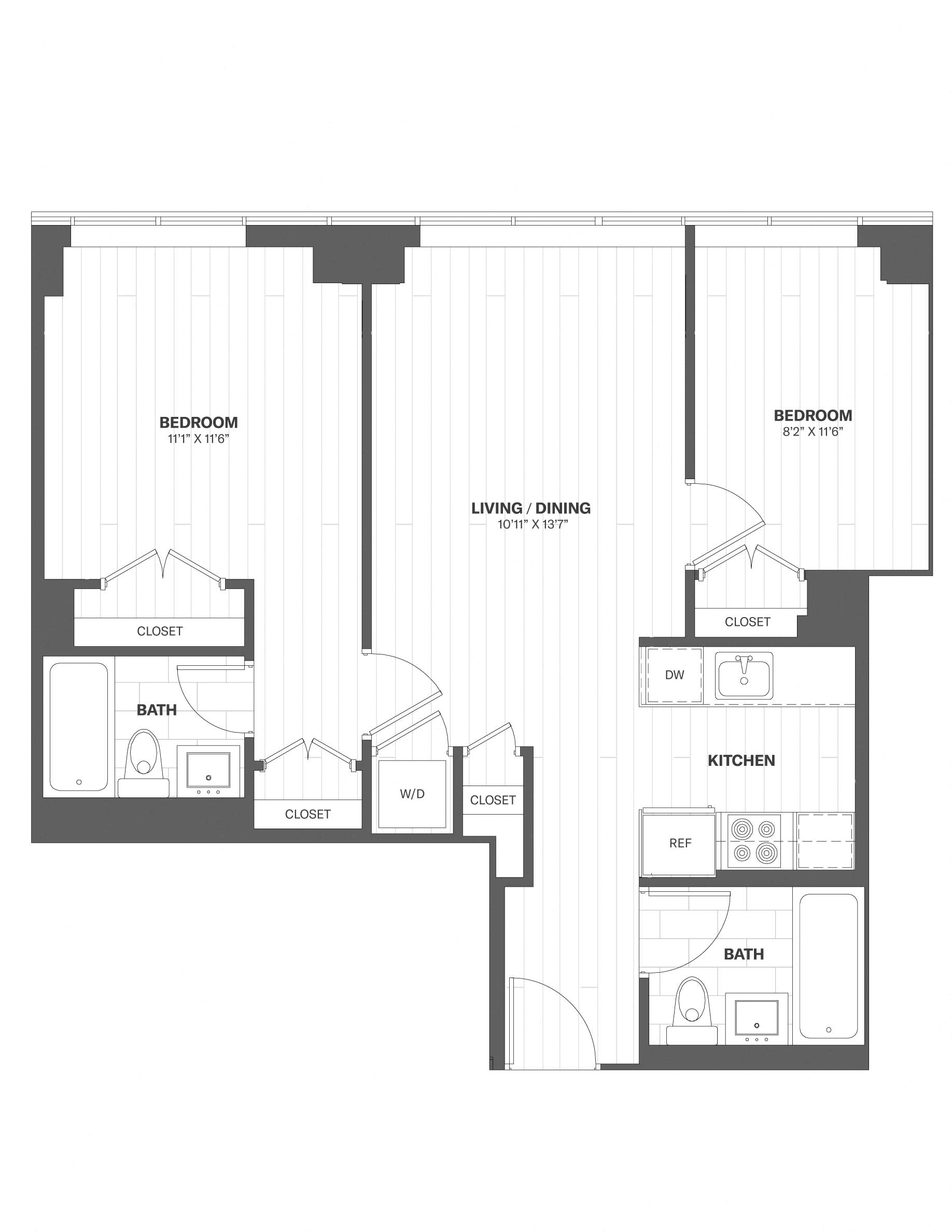 Apartment 1715 floorplan