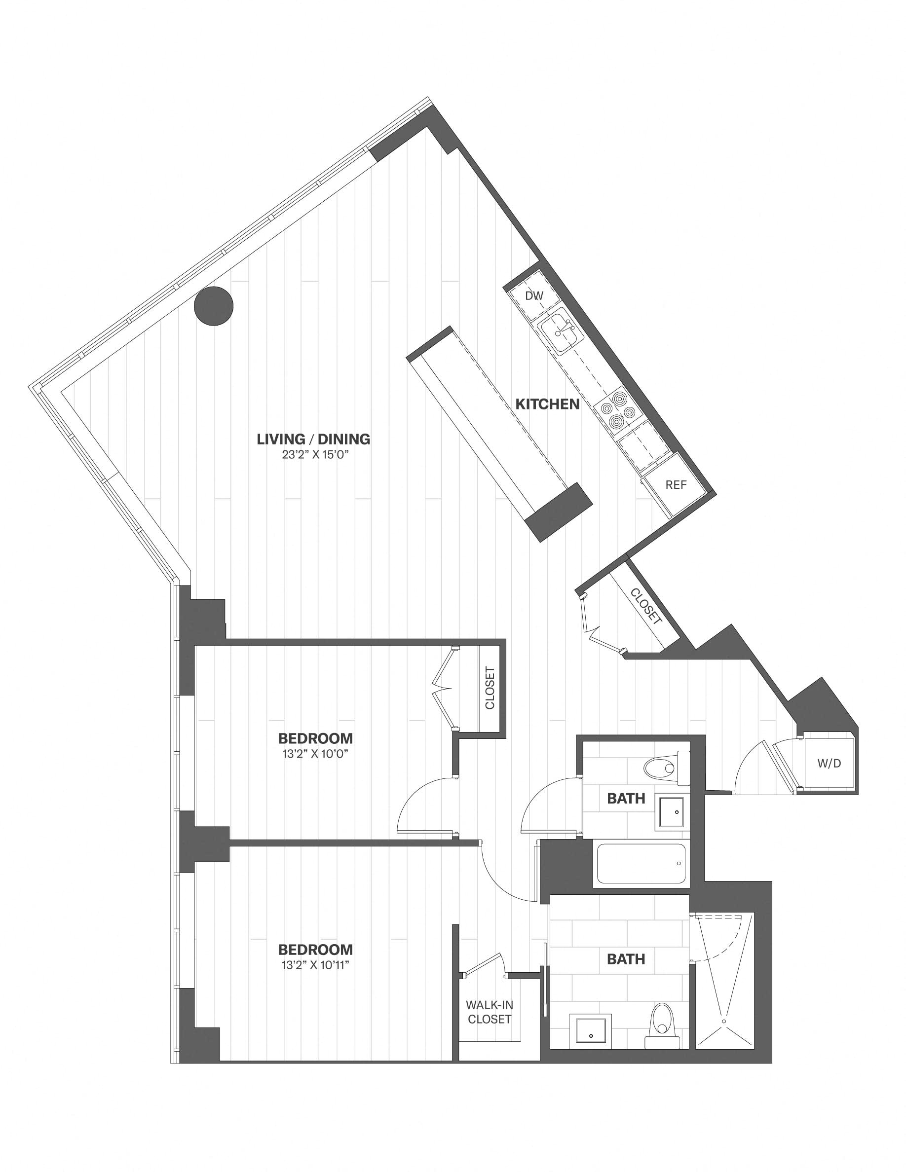 Apartment 3607 floorplan