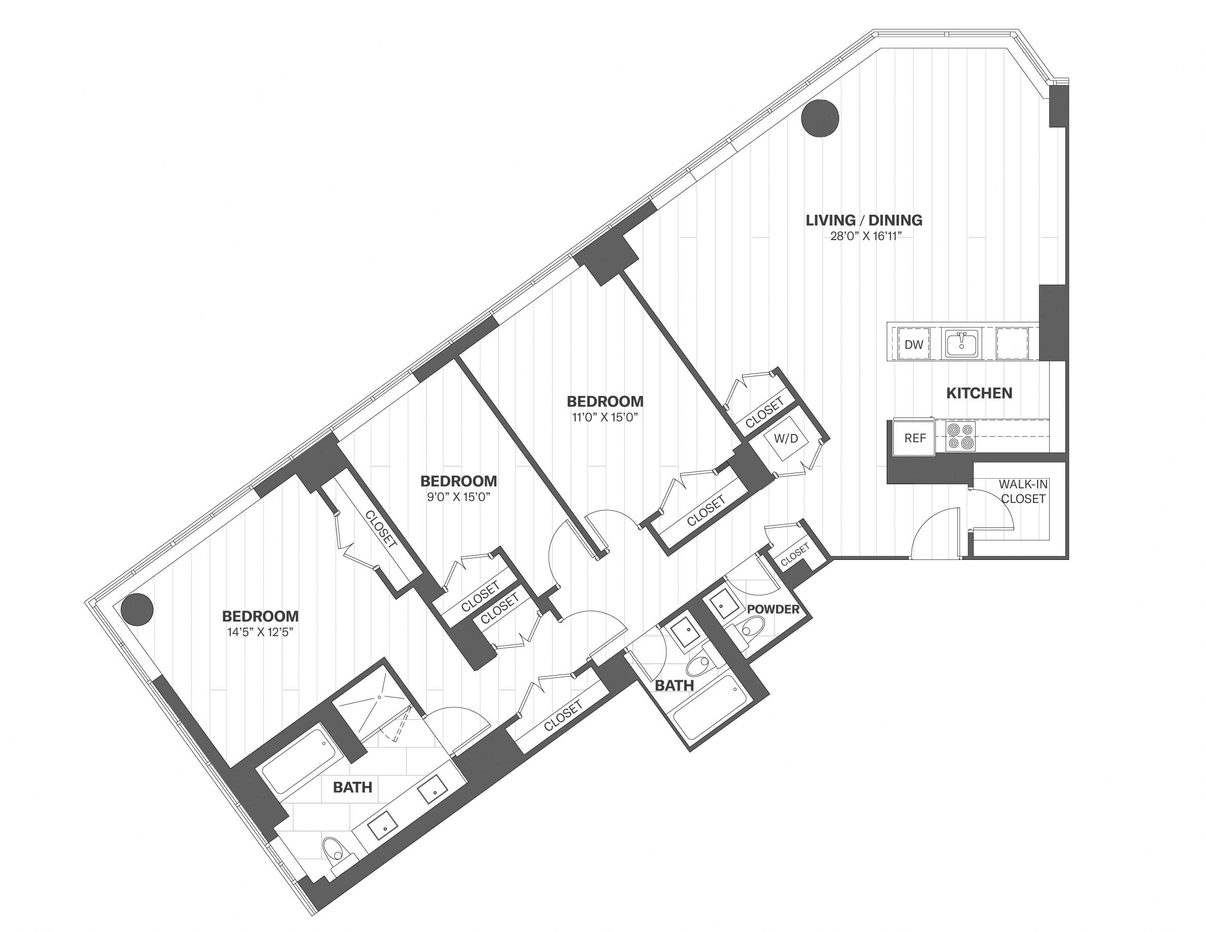 Apartment 3203 floorplan