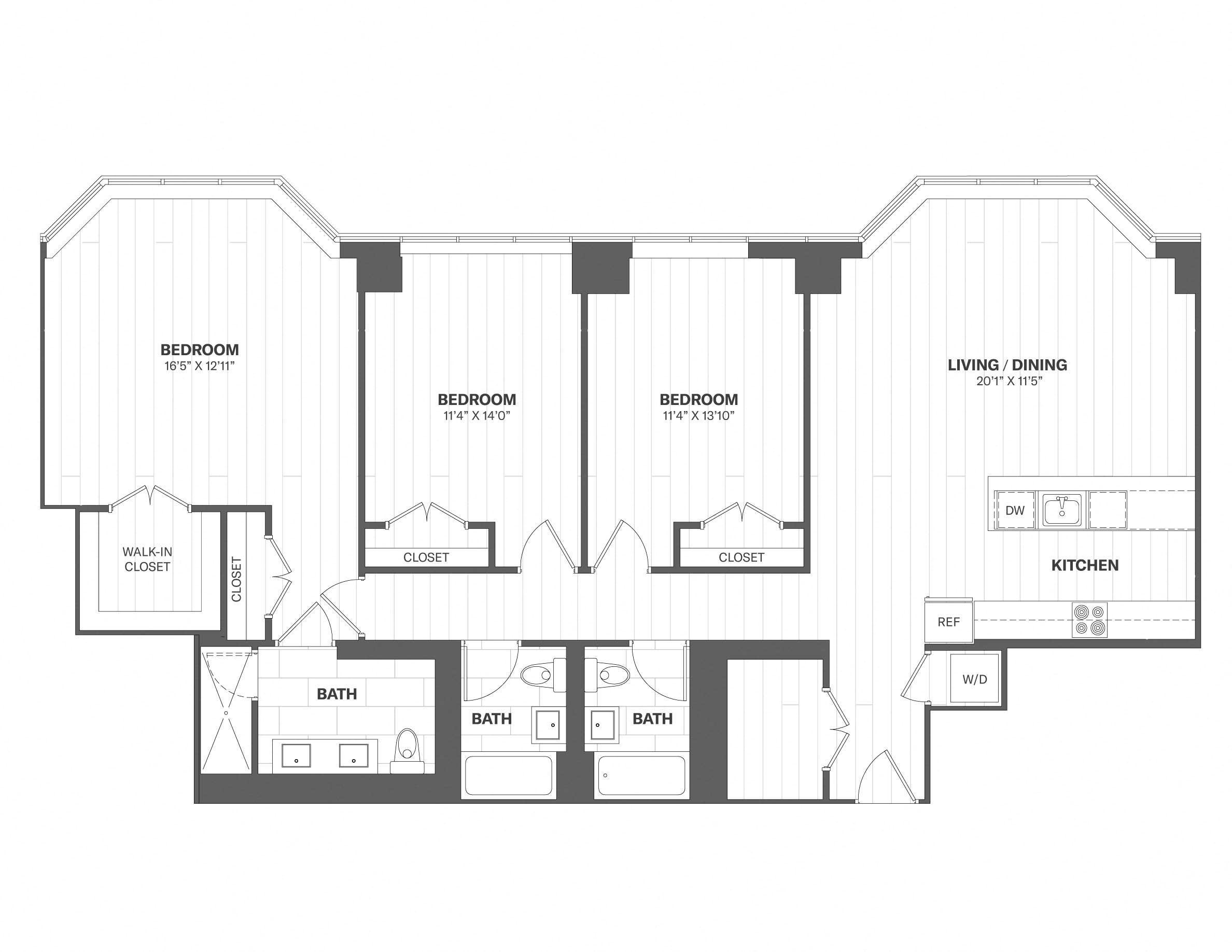 Apartment 3805 floorplan