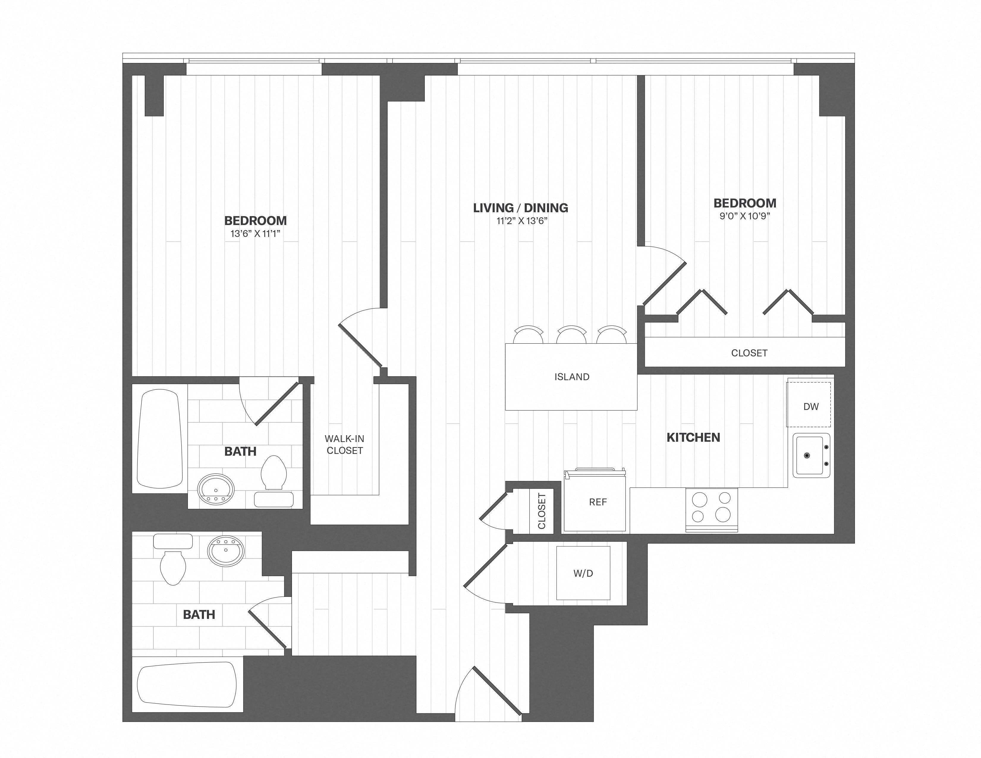 Apartment 1809 floorplan