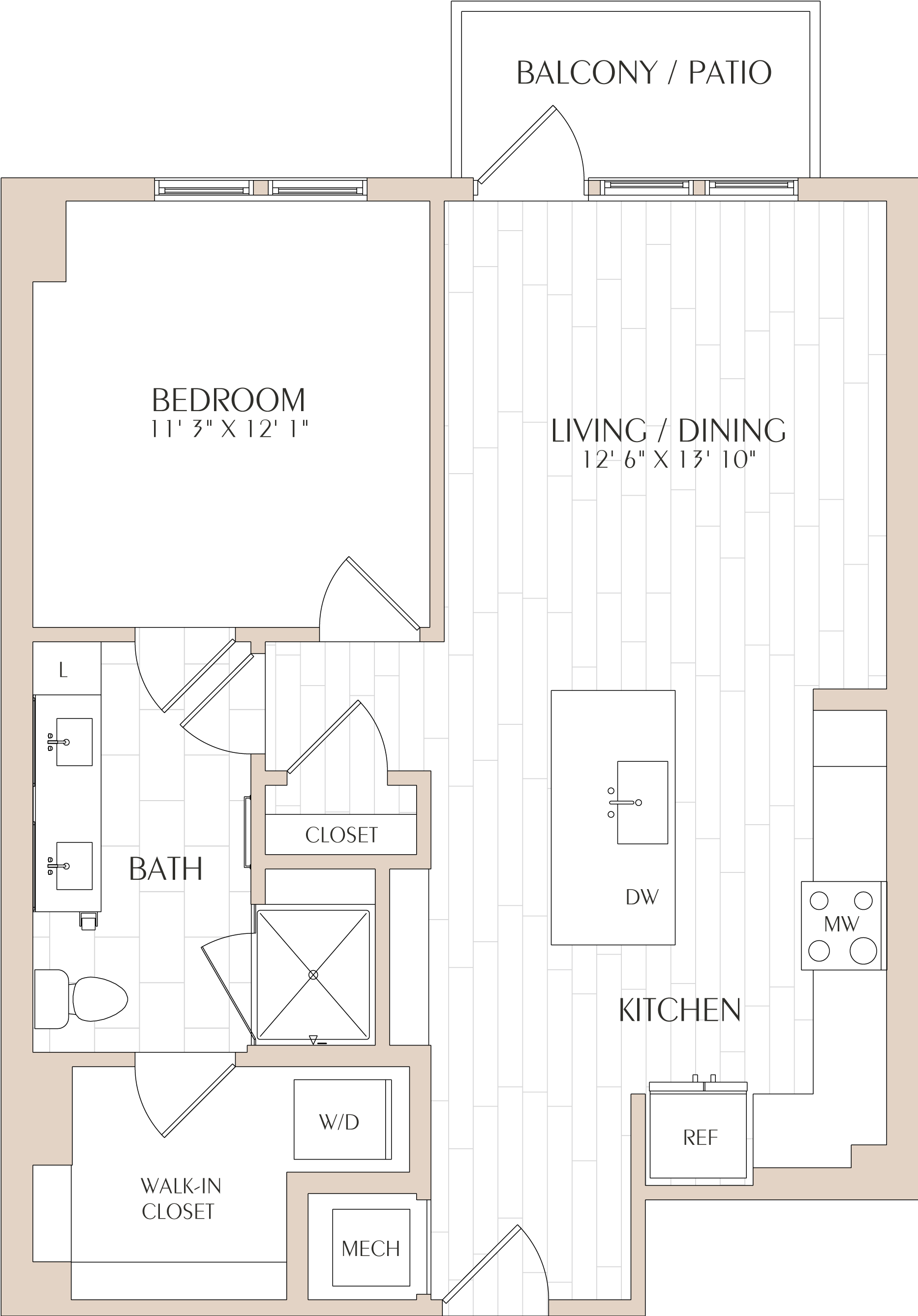 Floor Plan Image of Apartment Apt 0205