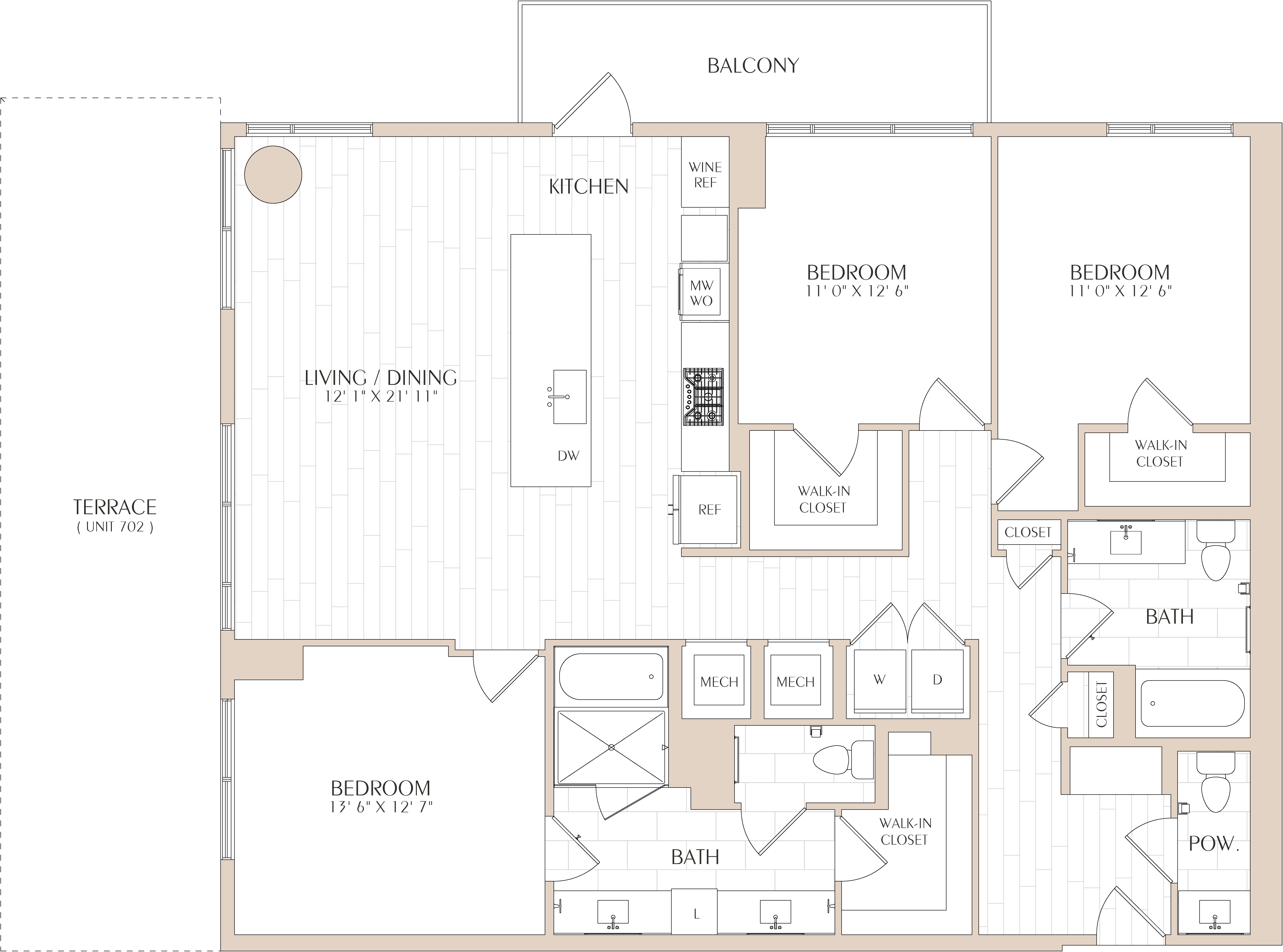 Floor Plan Image of Apartment Apt 0702