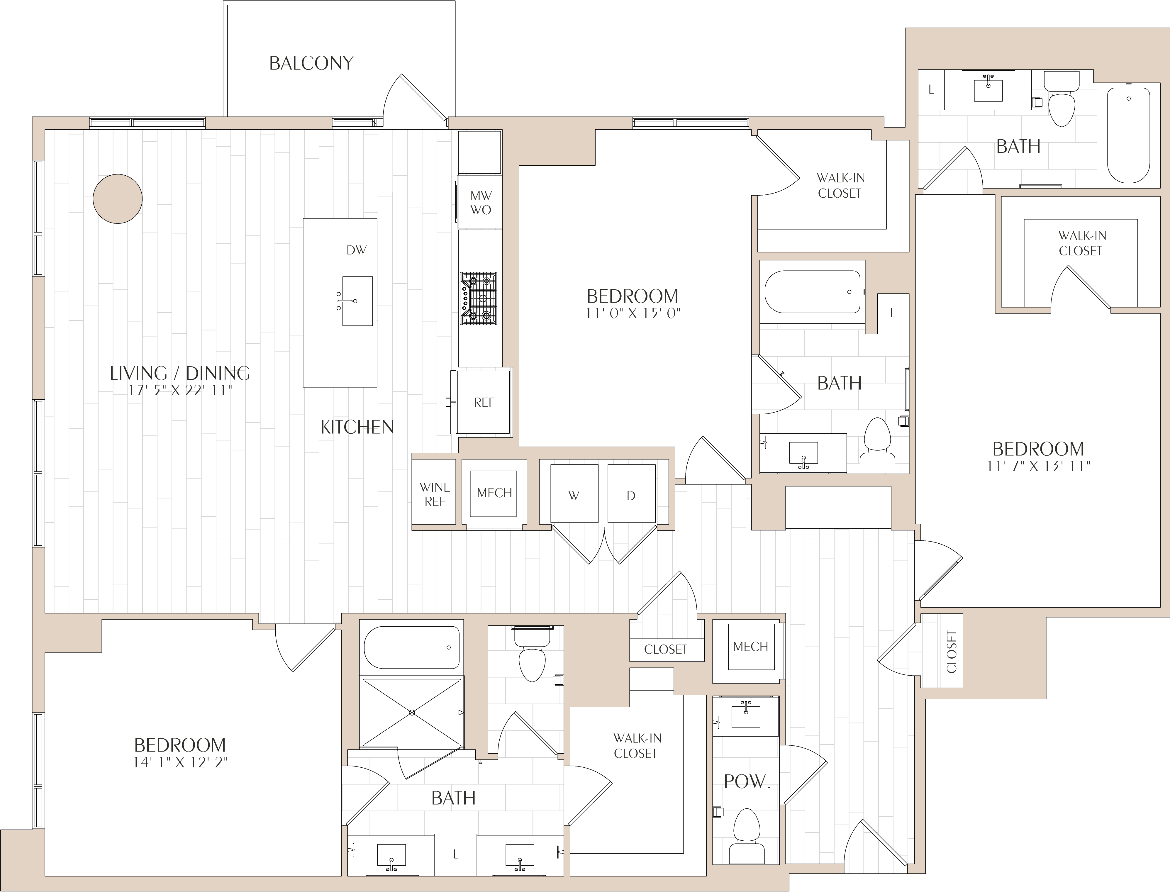 Floor Plan Image of Apartment Apt 0307