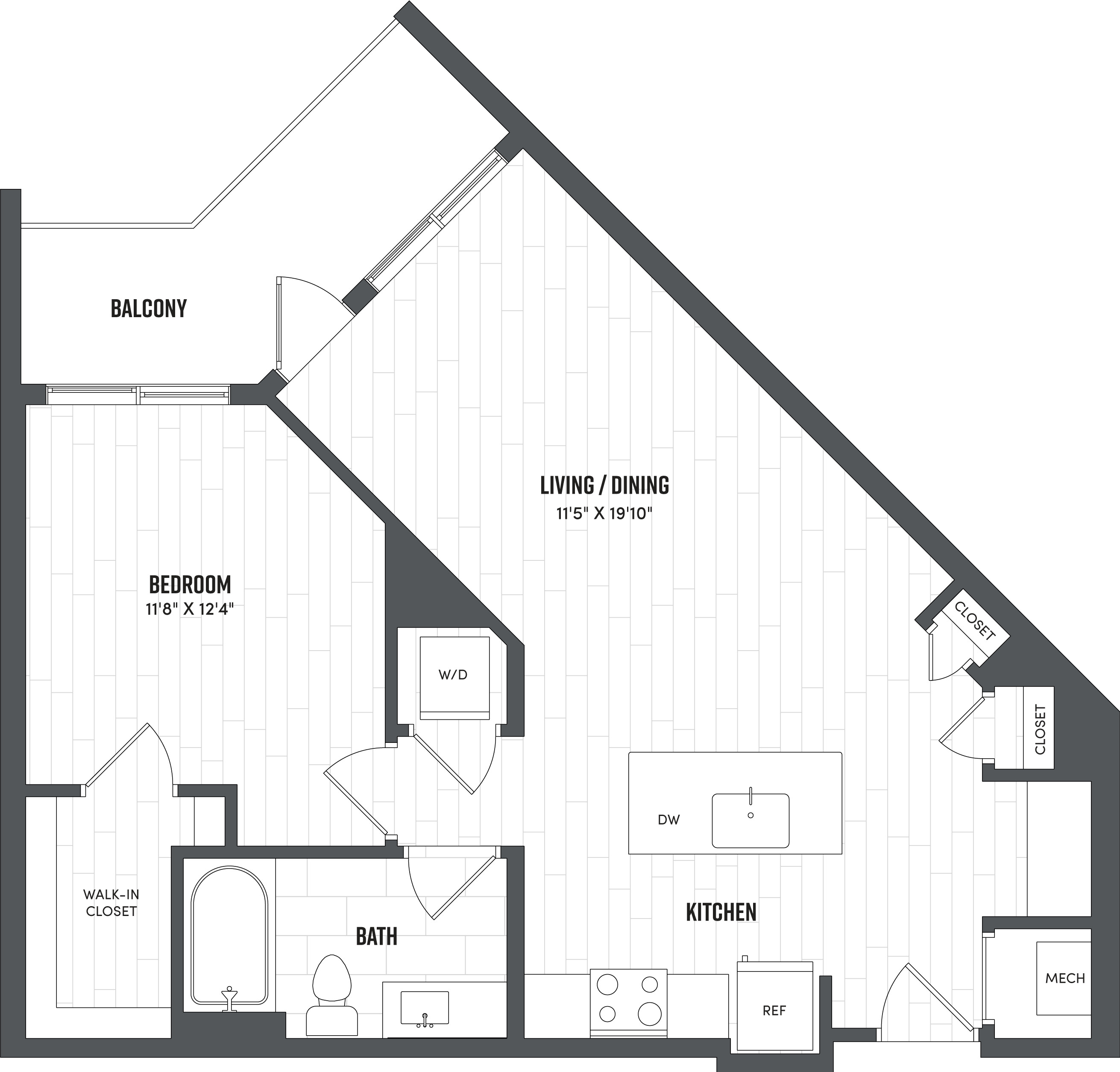 Floor Plan Image of Apartment Apt 163