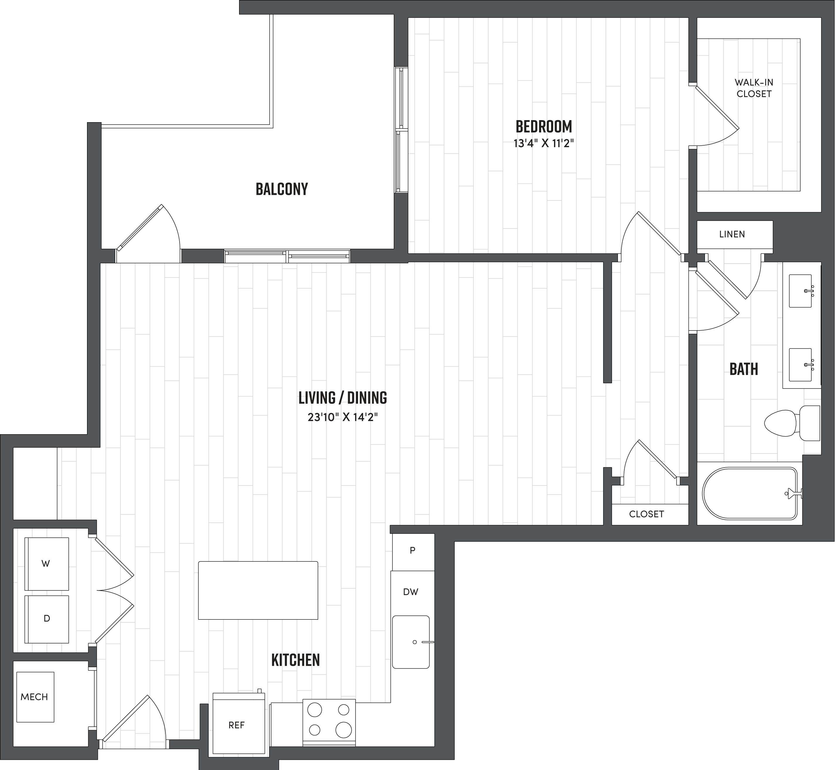 Floor Plan Image of Apartment Apt 105