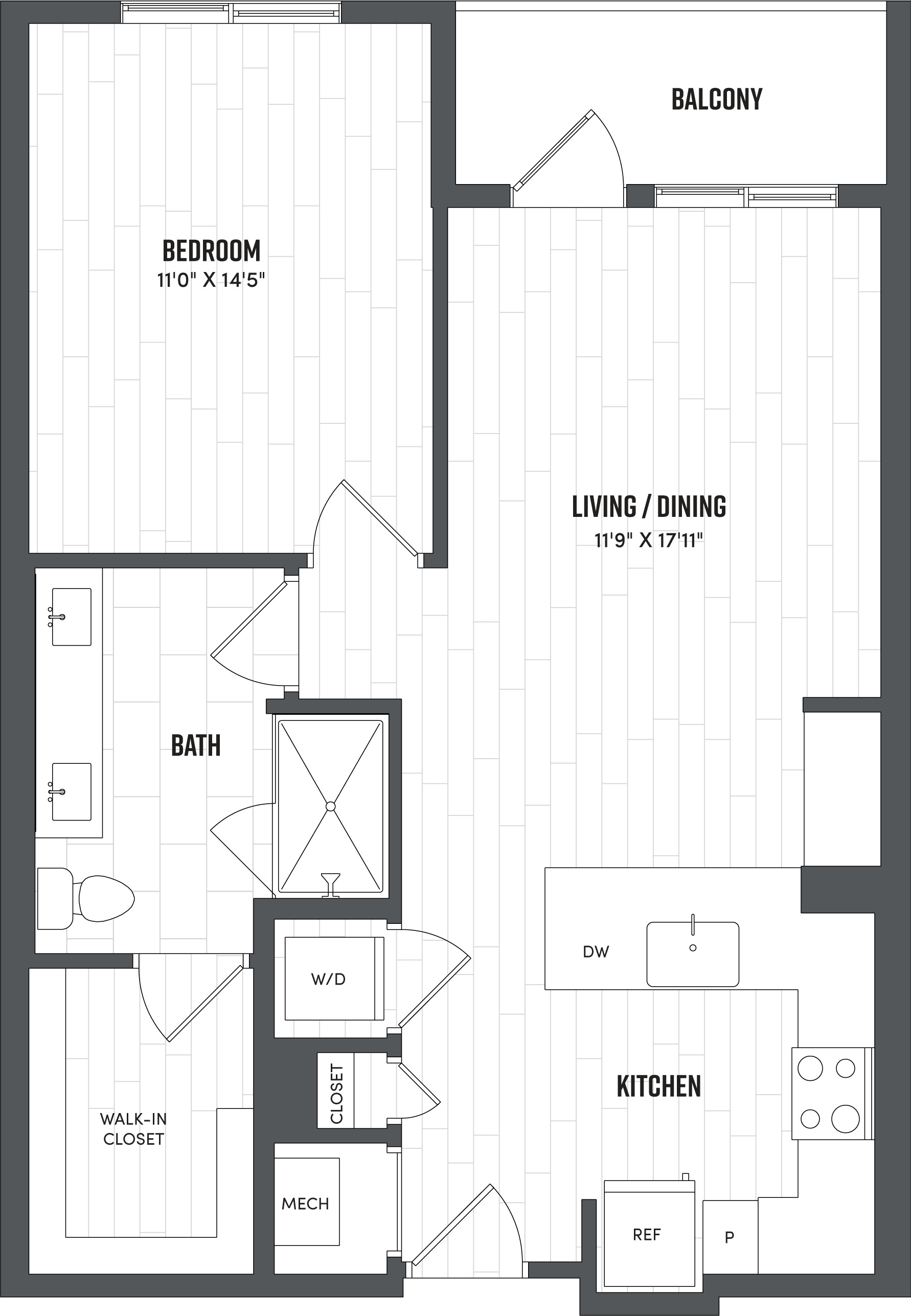 Floor Plan Image of Apartment Apt 111