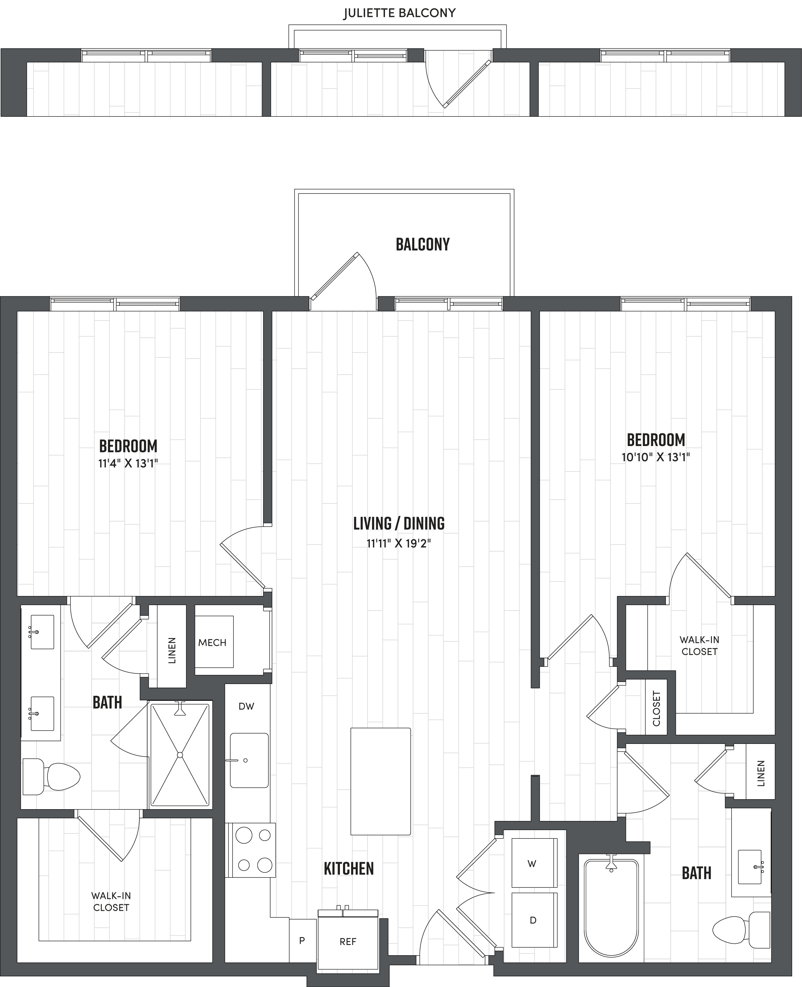 Floor Plan Image of Apartment Apt 148