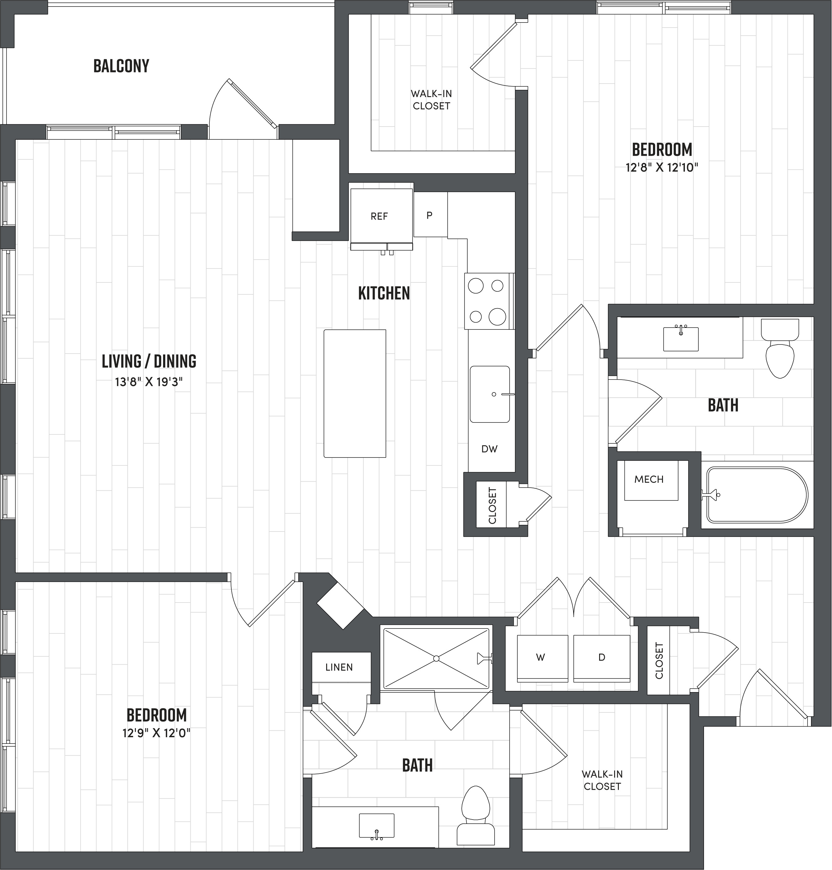 Floor Plan Image of Apartment Apt 150