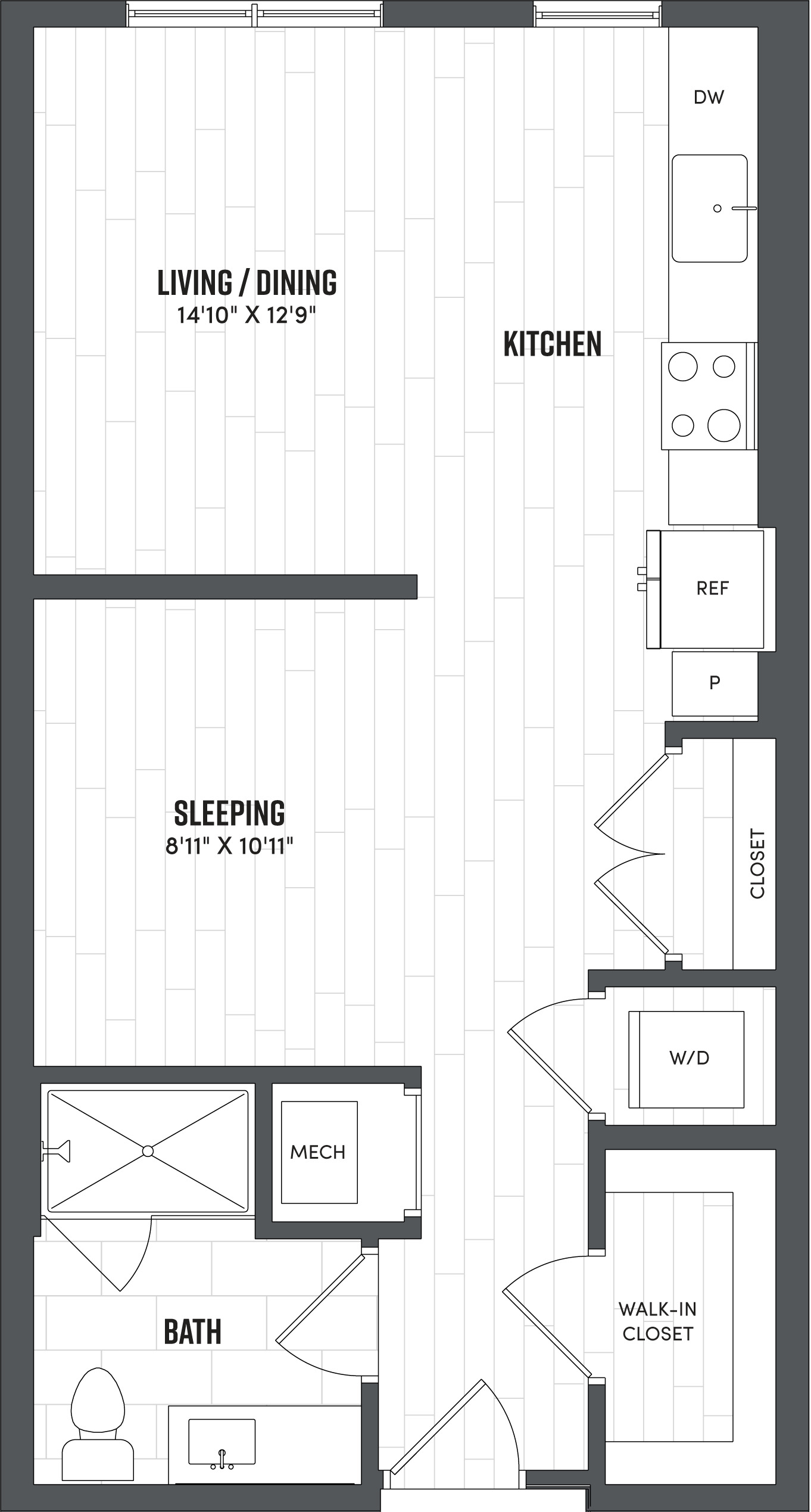 Floor Plan Image of Apartment Apt 113
