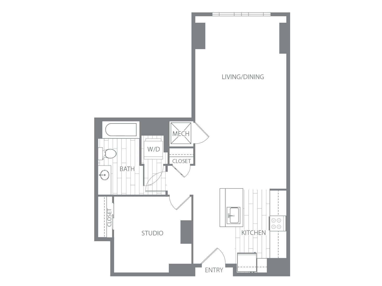 Floor Plan Image of Apartment Apt 124-1