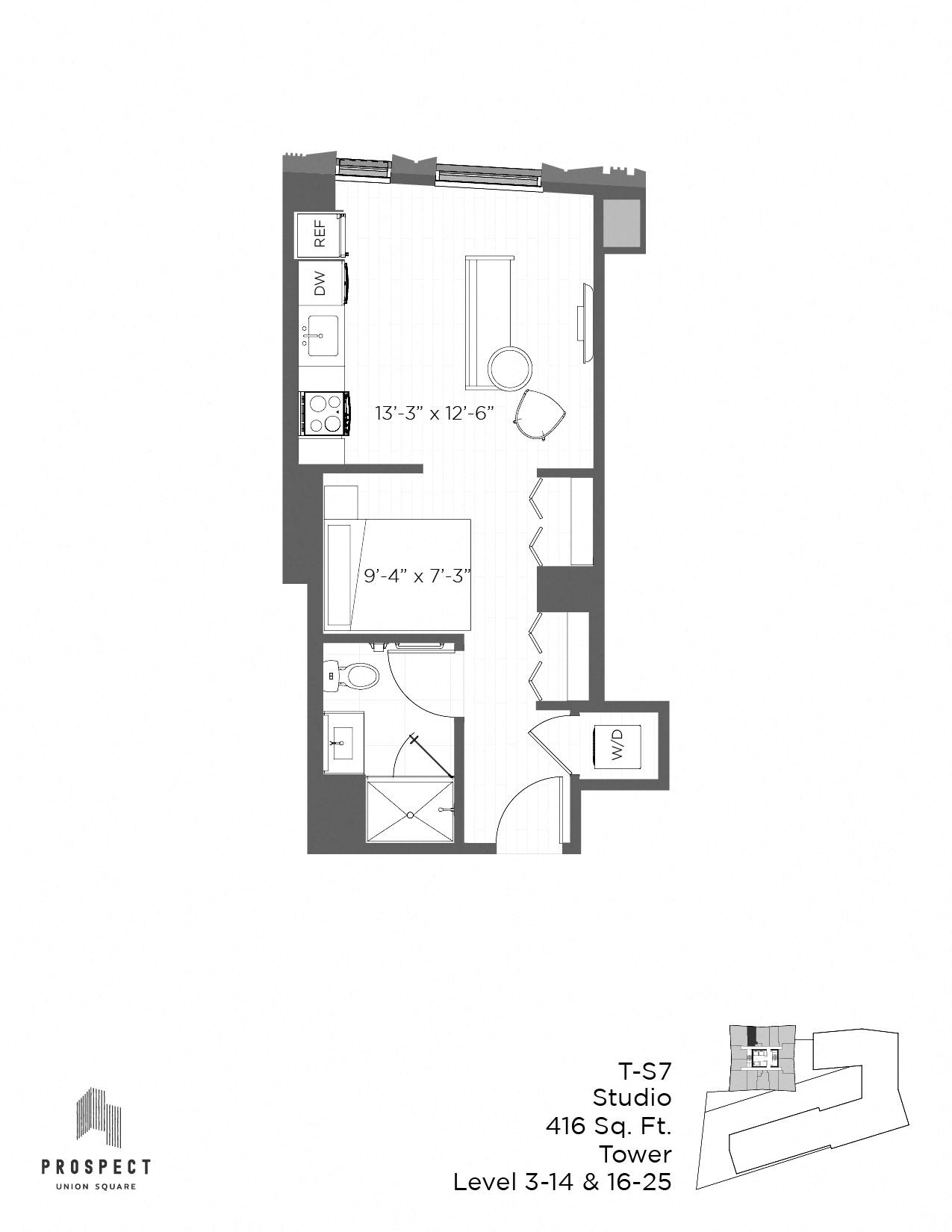Floor Plan Image of Apartment Apt 0910