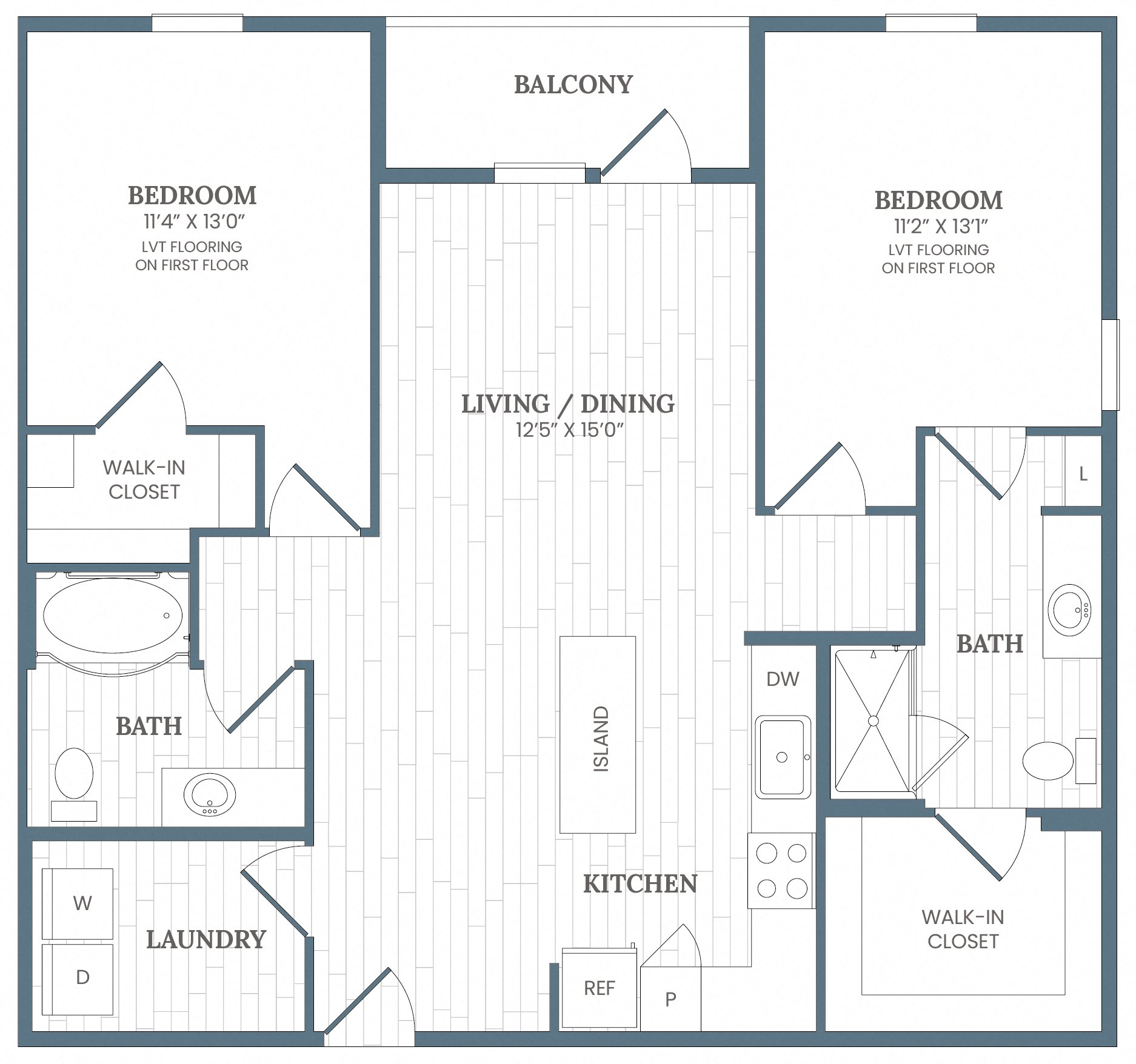 Floor Plan Image of Apartment Apt 01-201