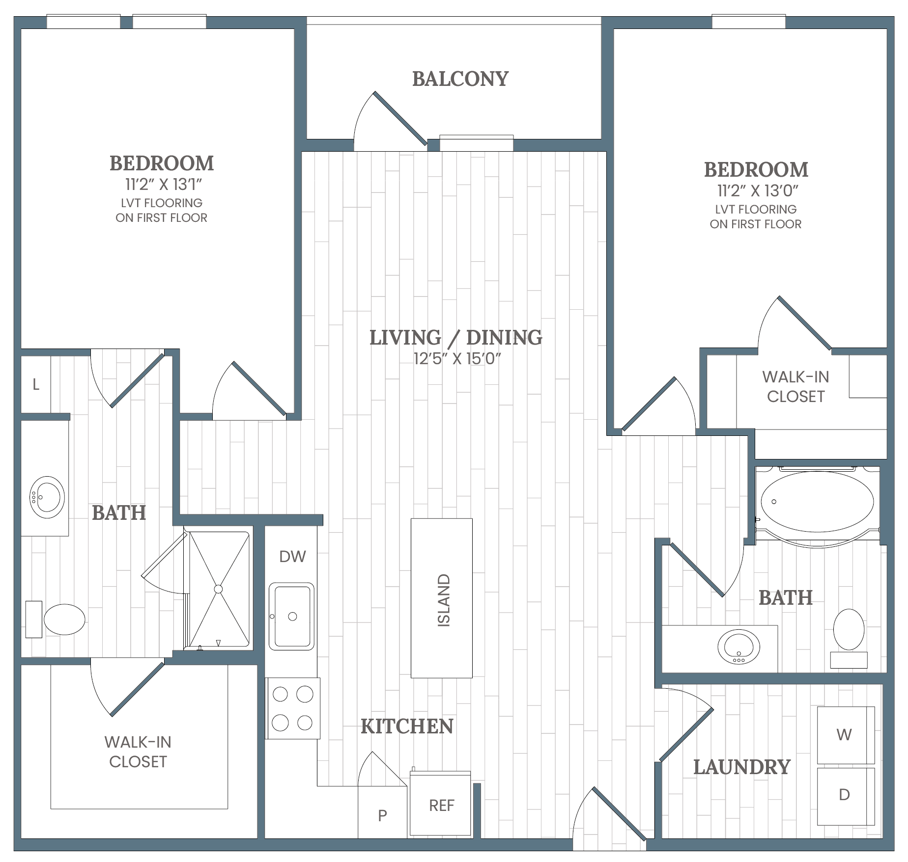 Floor Plan Image of Apartment Apt 01-305