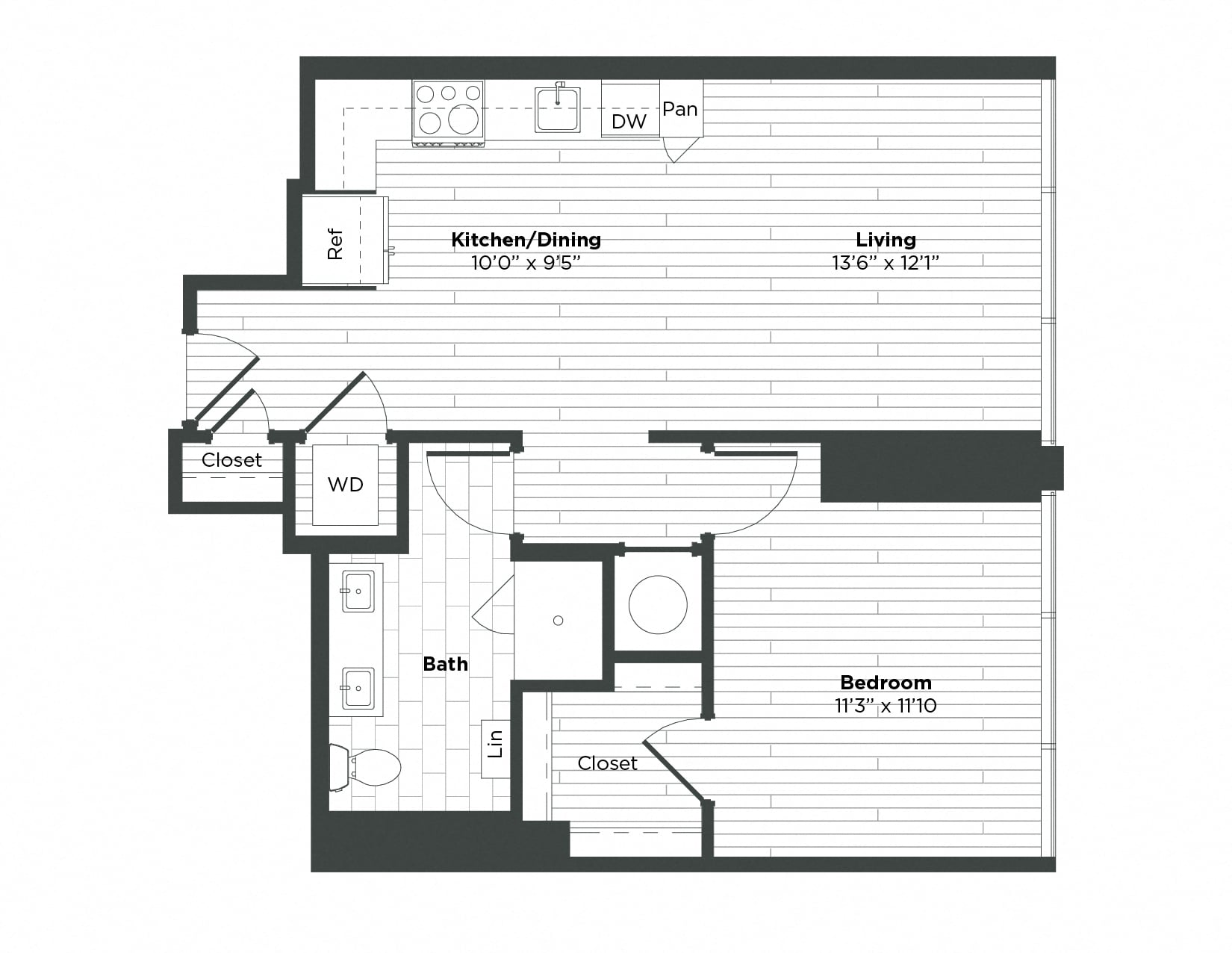 Apartment 1605 floorplan