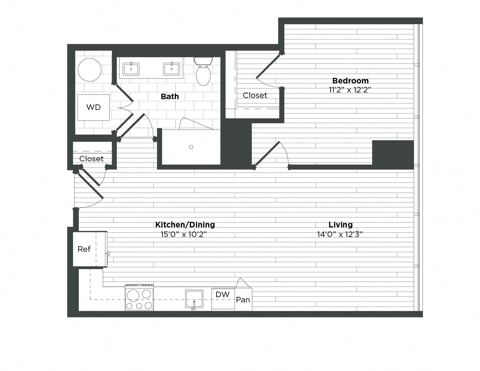 Apartment 1410 floorplan