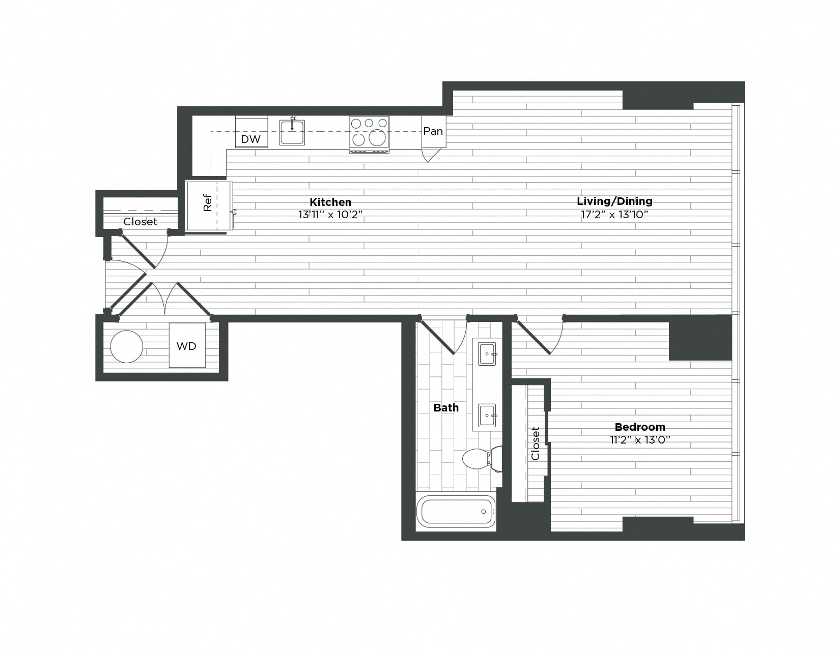 Apartment 1211 floorplan