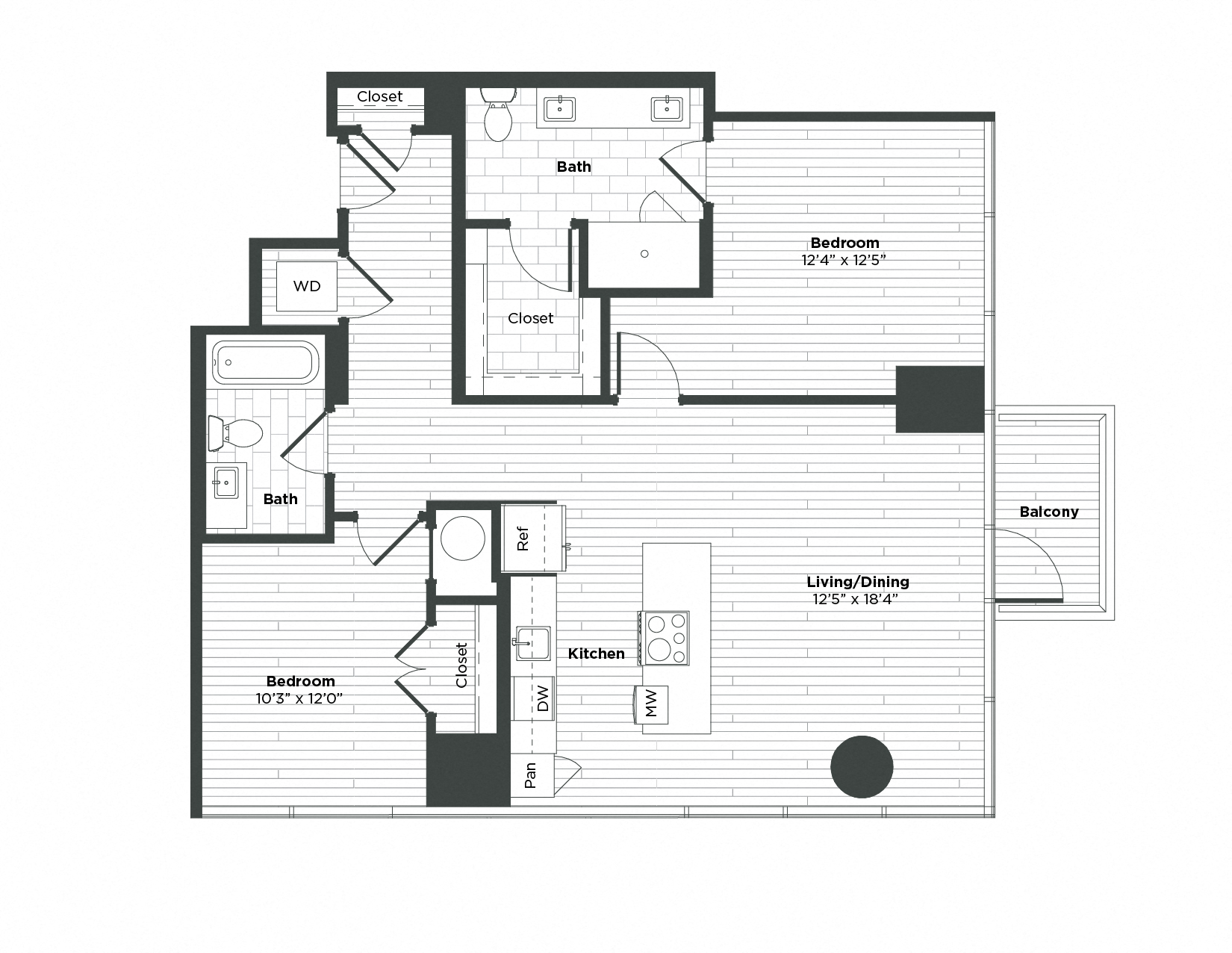 Apartment 1513 floorplan