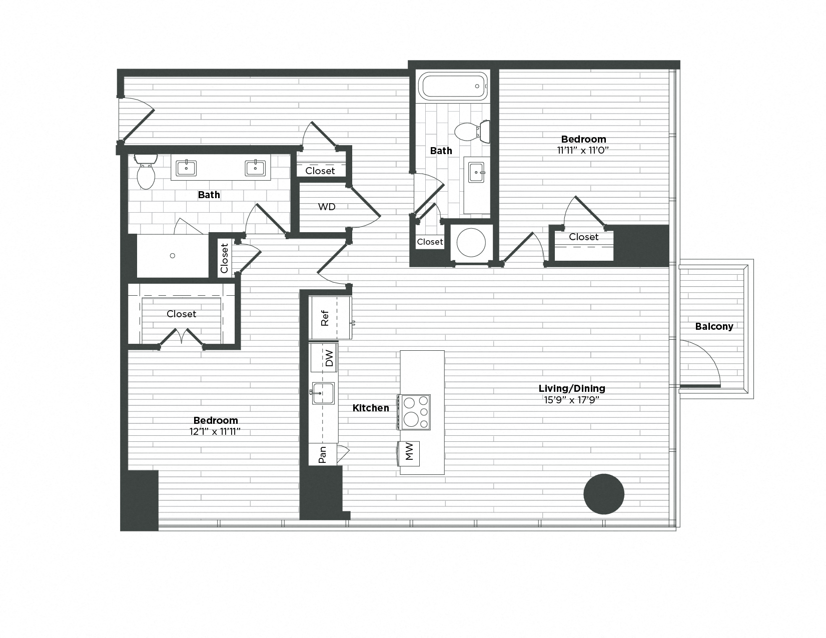 Apartment 1102 floorplan