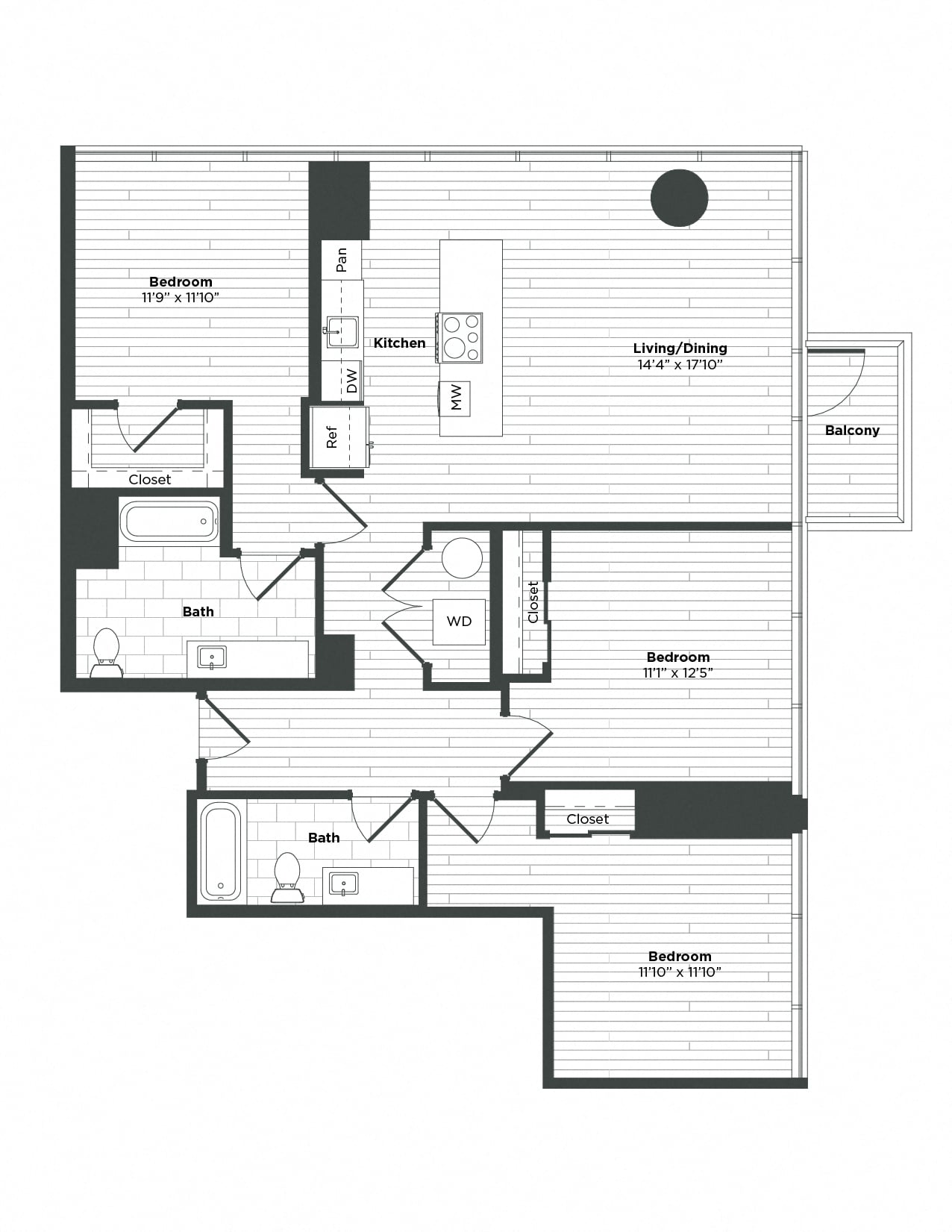 Apartment 1801 floorplan
