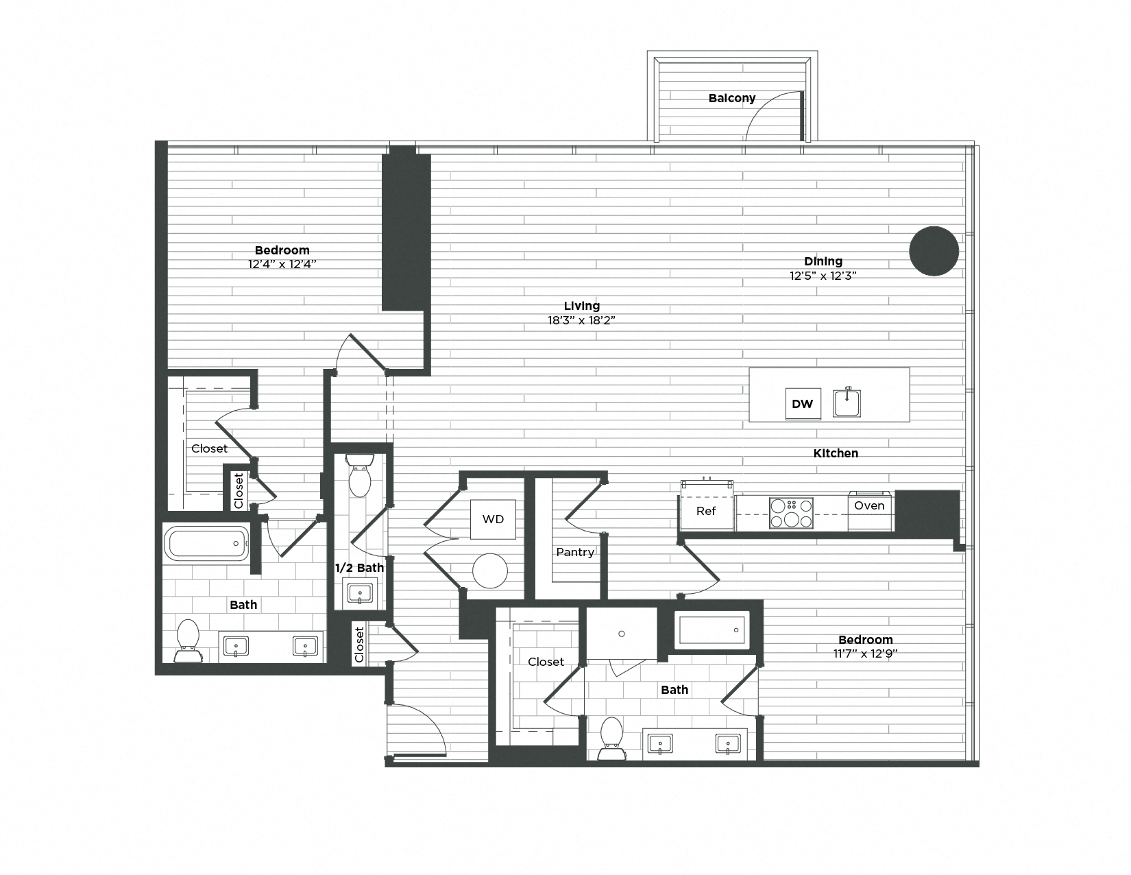 Apartment 3401 floorplan