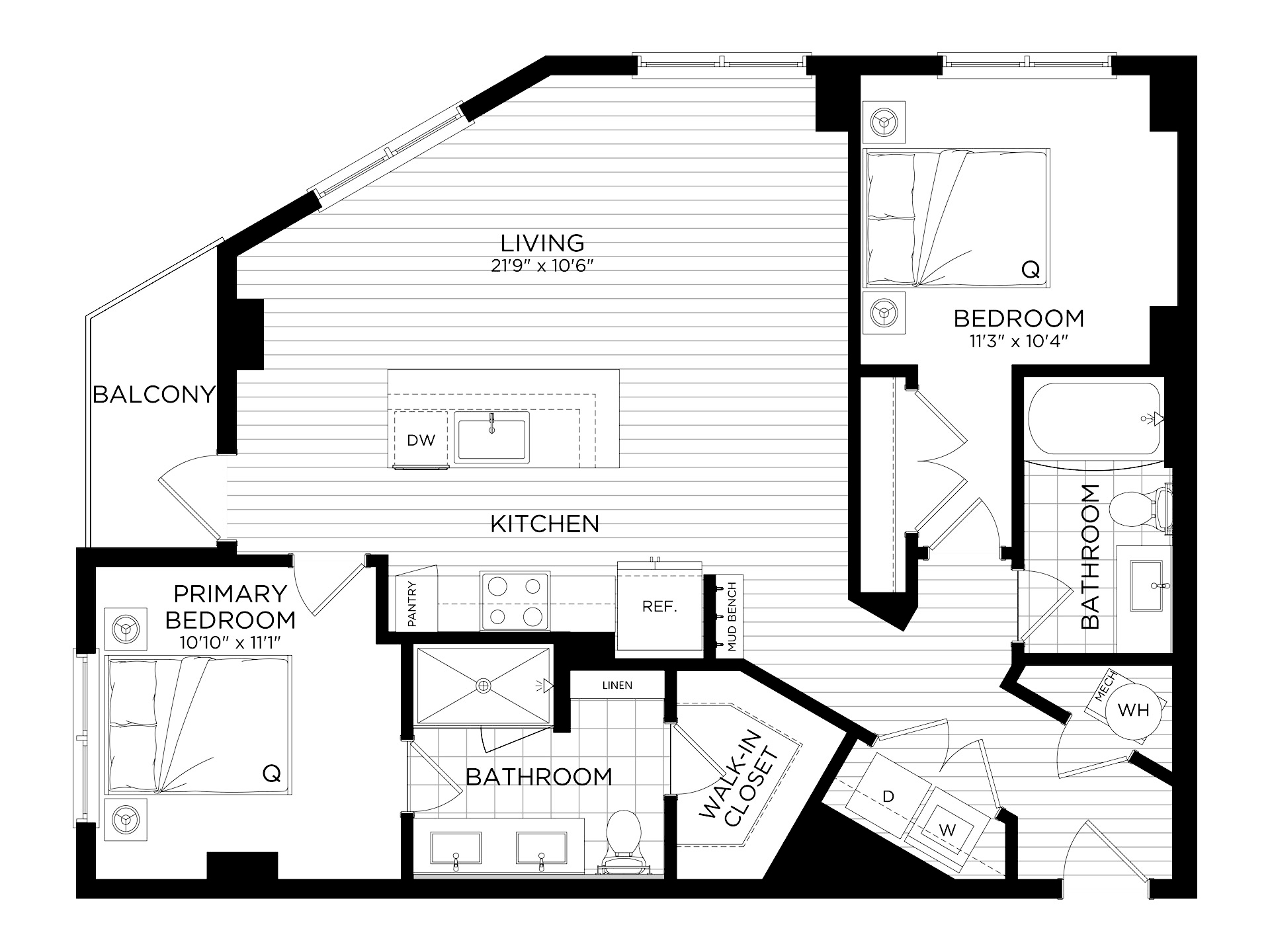 2 Bed/2 Bath-B5 — unit 124