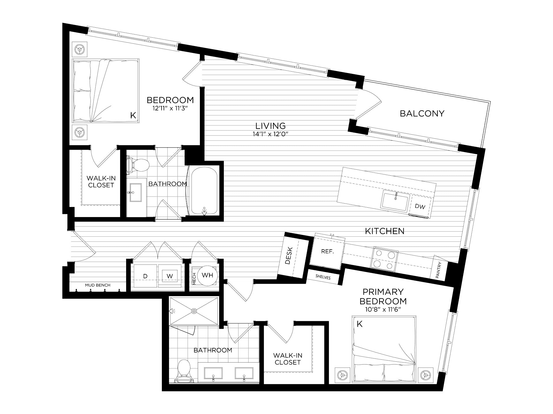 2 Bed/2 Bath-B6 — unit 202