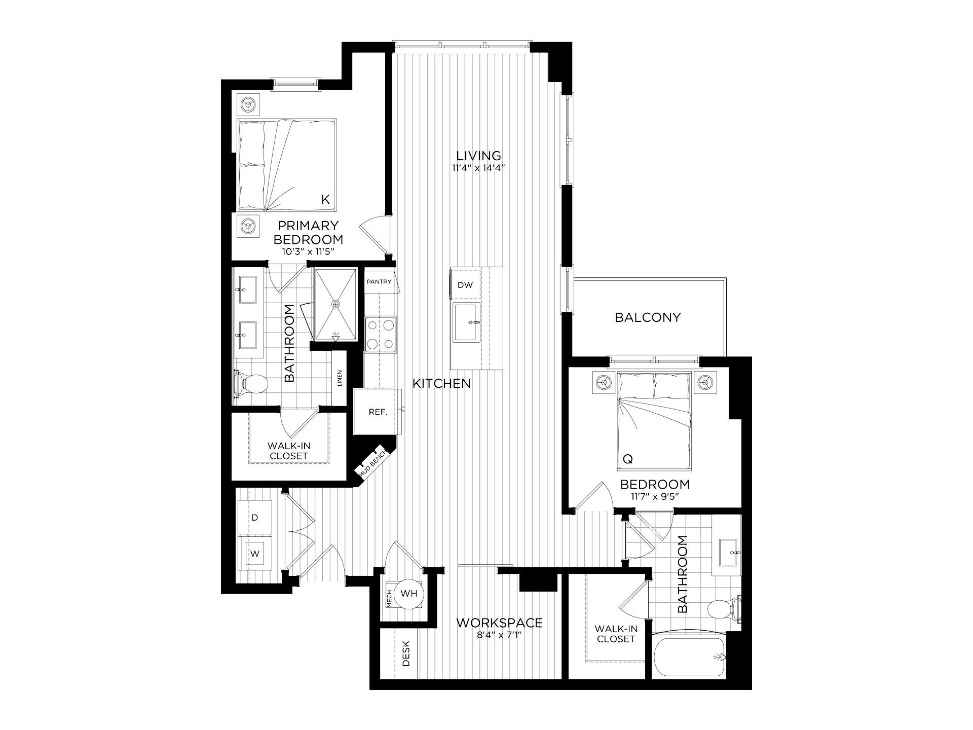 2 Bed/2 Bath-B7 — unit 256