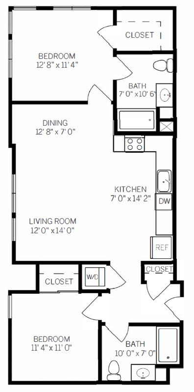 Floor Plan Image of Apartment Apt 223