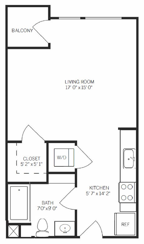 Floor Plan Image of Apartment Apt 112