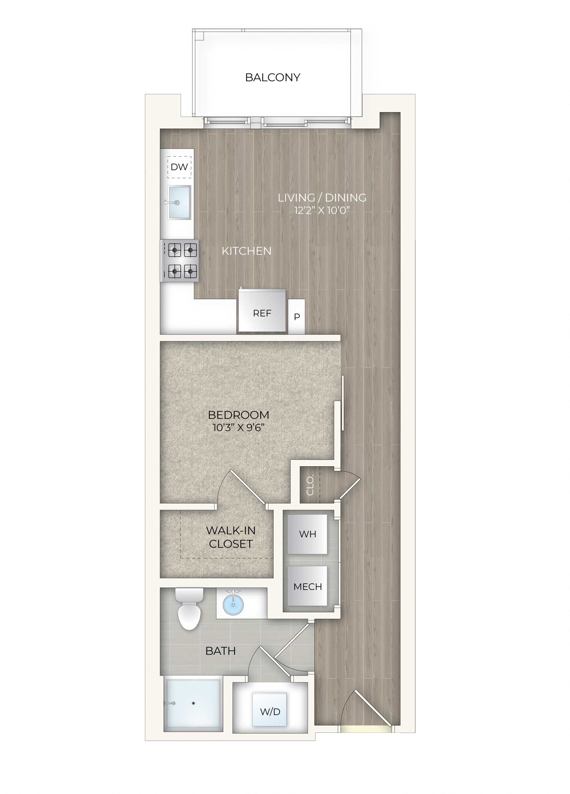 floor plan image of apartment 413S