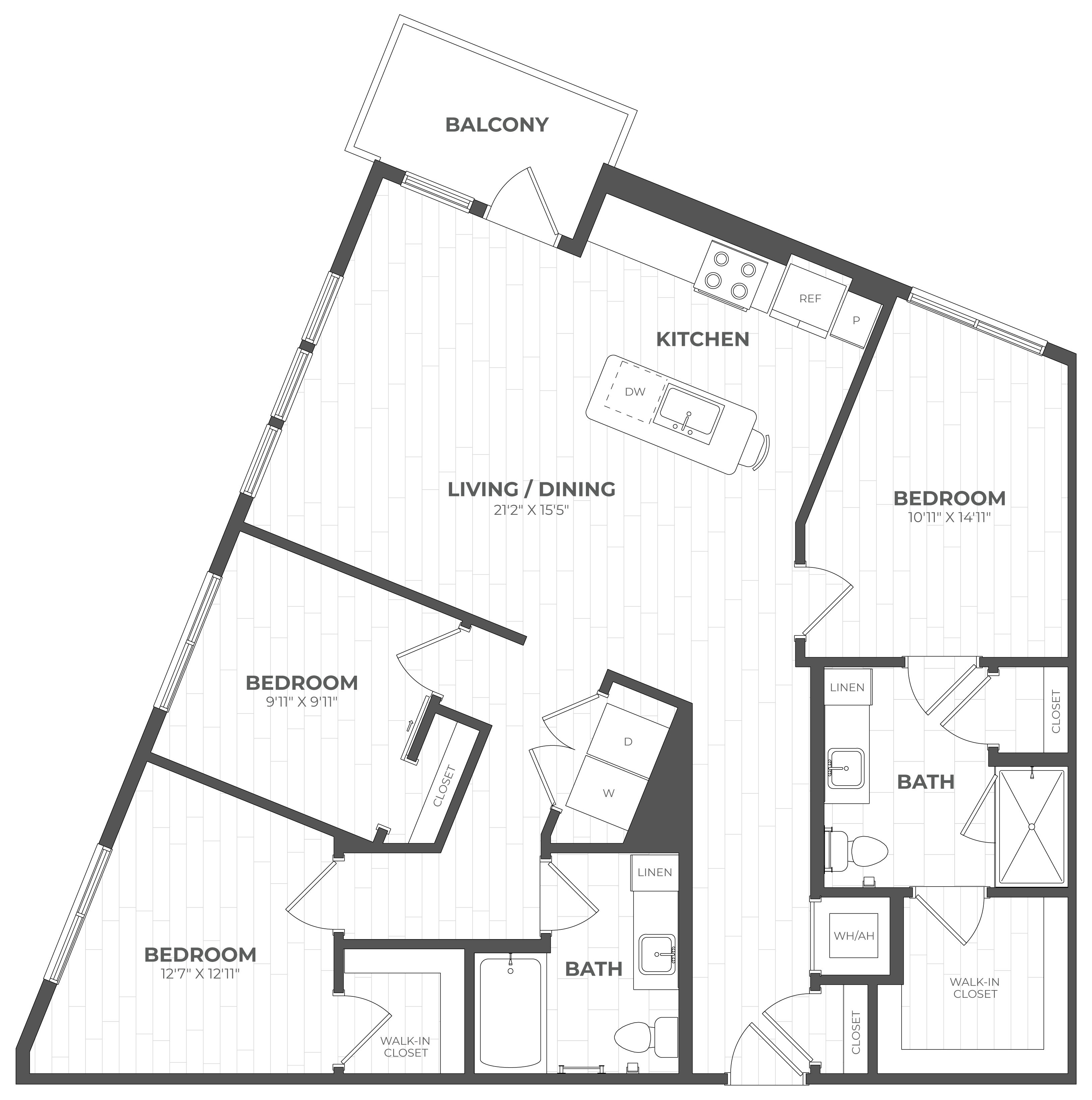 Floor Plan Image of Apartment Apt 204