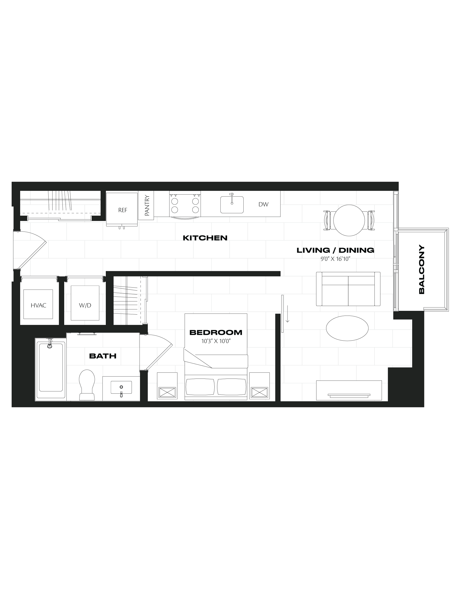 Apartment 1216 floorplan
