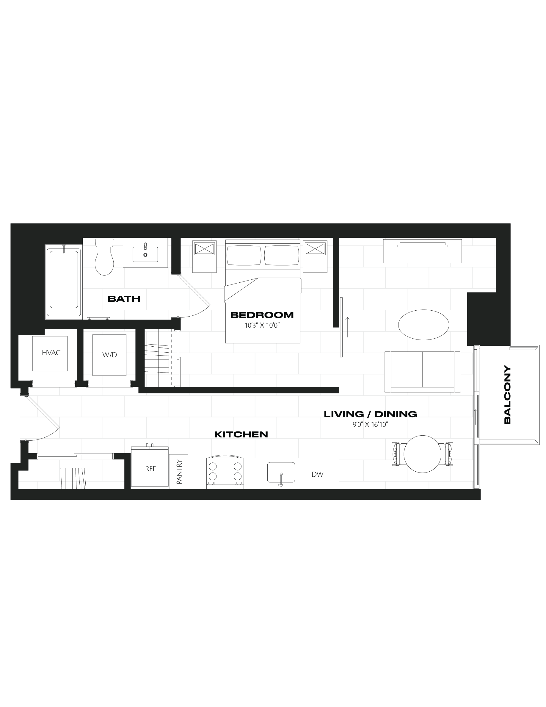 Apartment 1217 floorplan